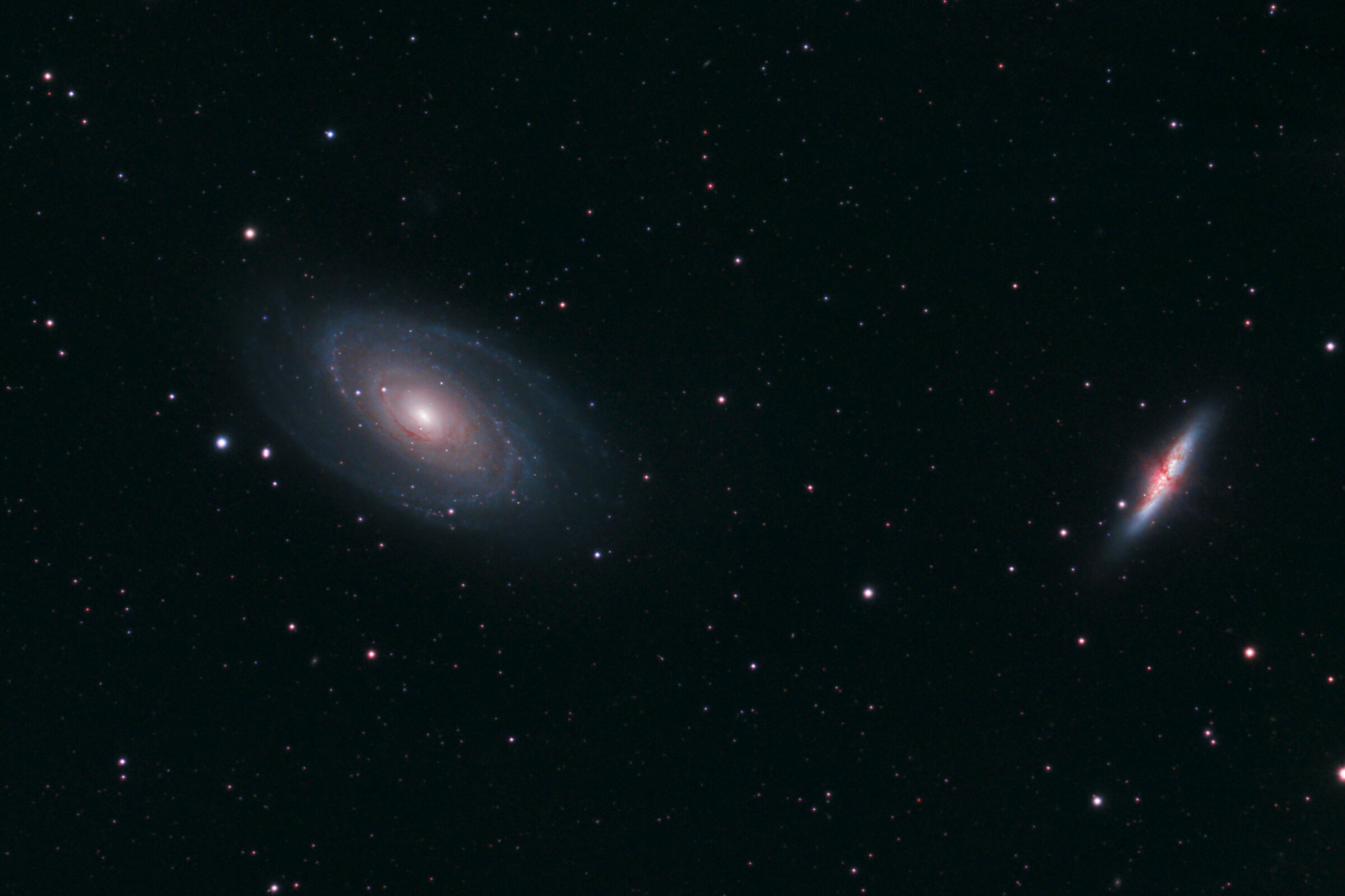 Bode and Cigar galaxies (M81 - M82)...
