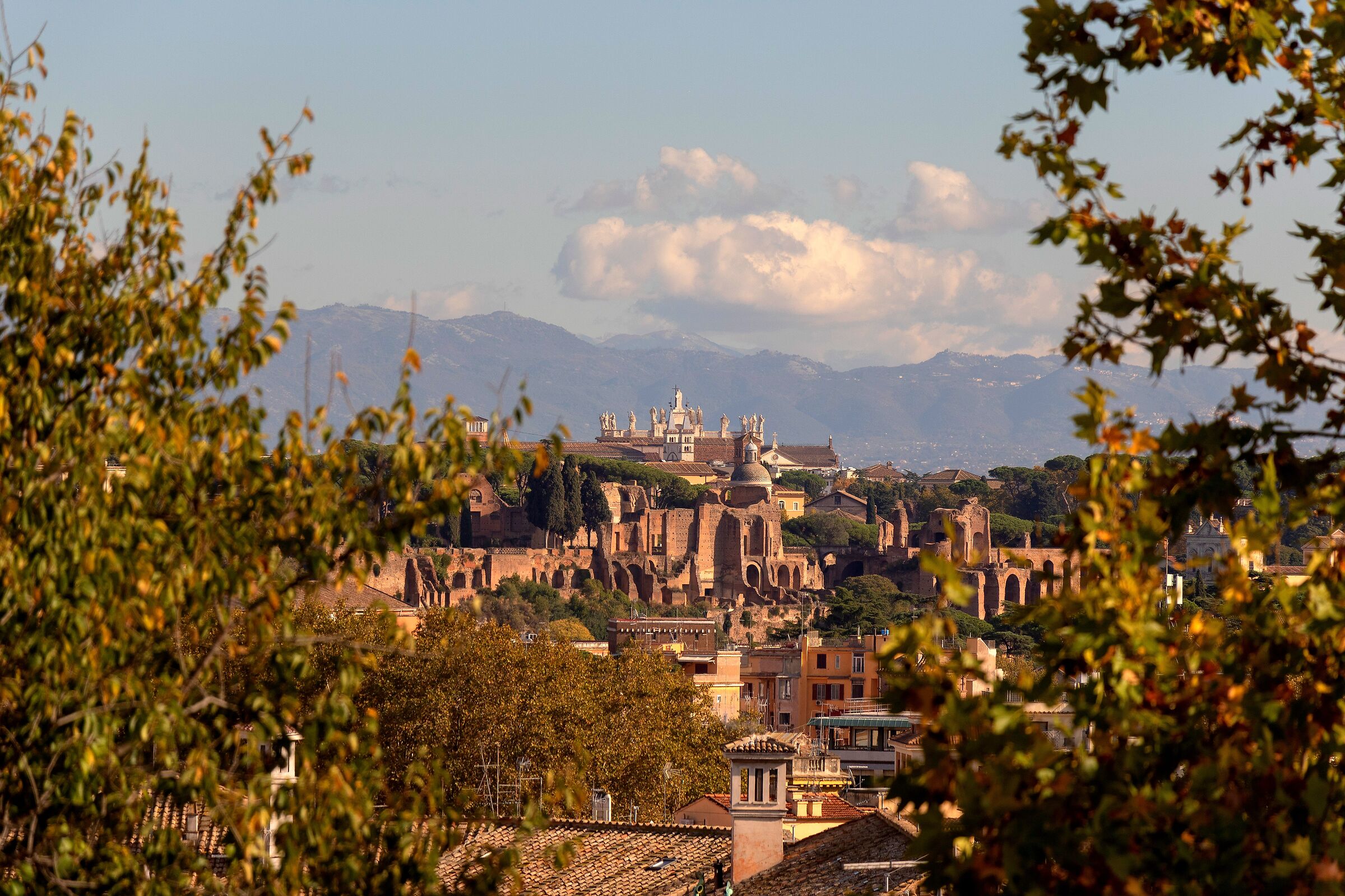Palatine Hill and Basilica San Giovanni seen from the Janiculum......