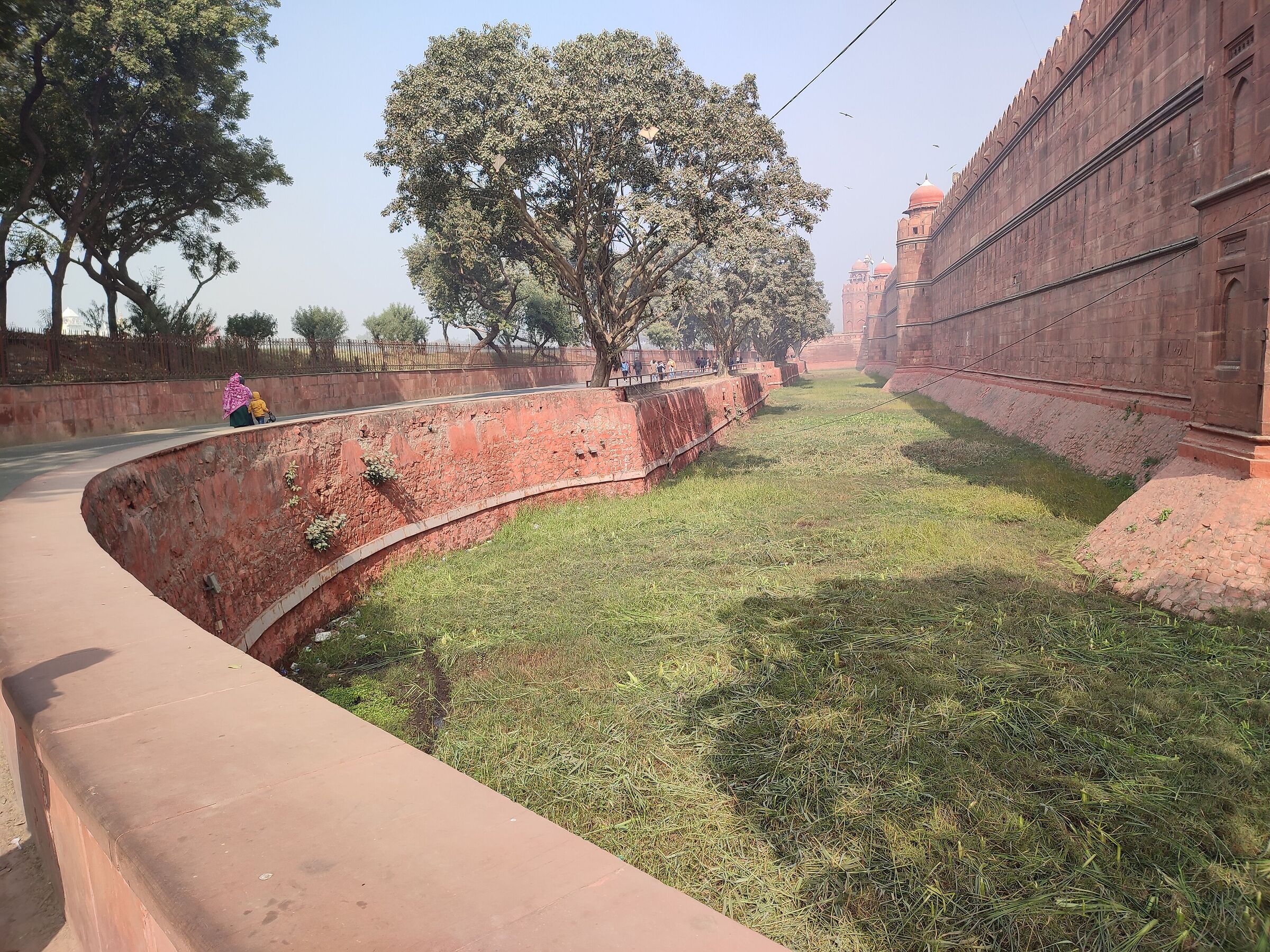 Red Fort 1, boundary wall and moat...