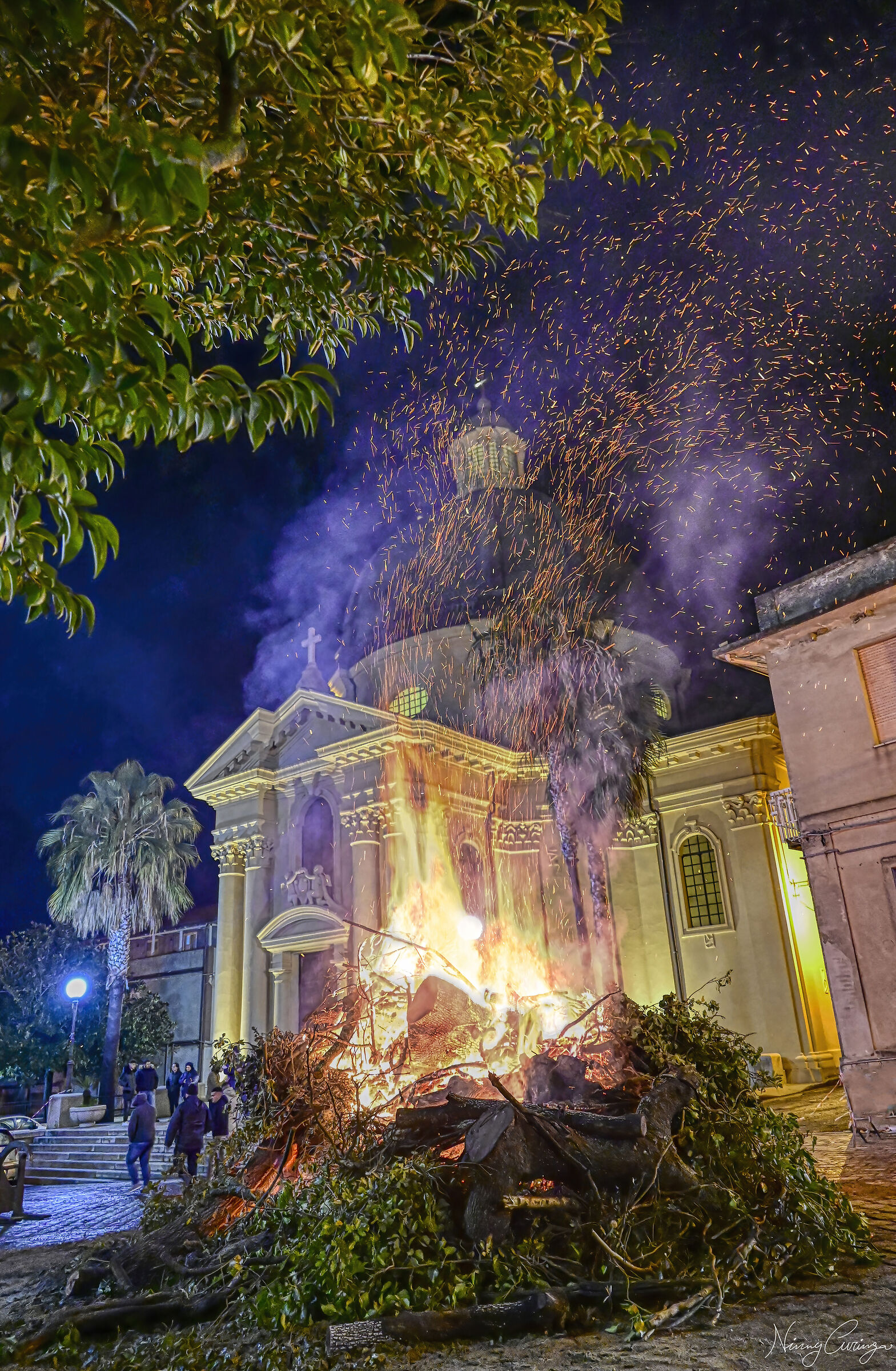 Bonfire of San Sebastiano, Anoia...