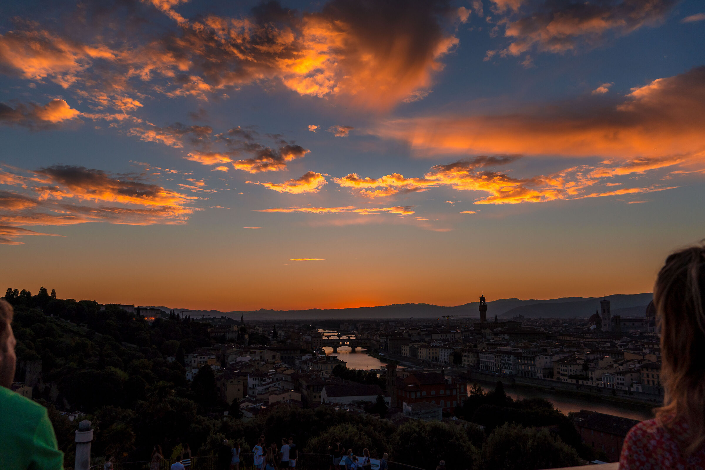 sunset from piazzale Michelangelo, Florence...