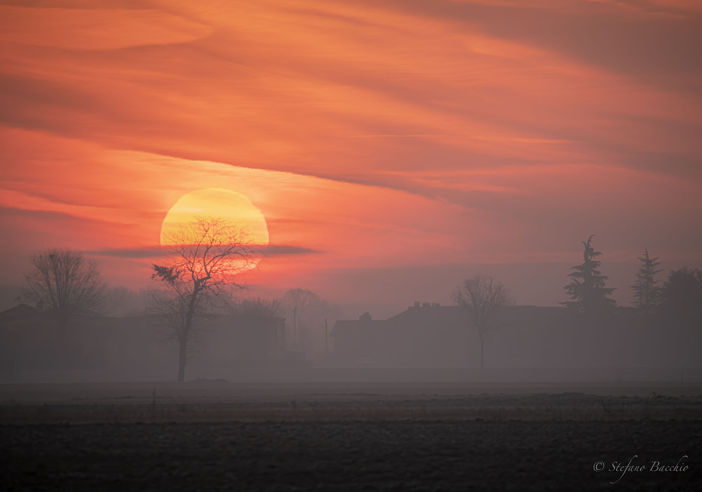 Sunrise in the lower Pavia area...