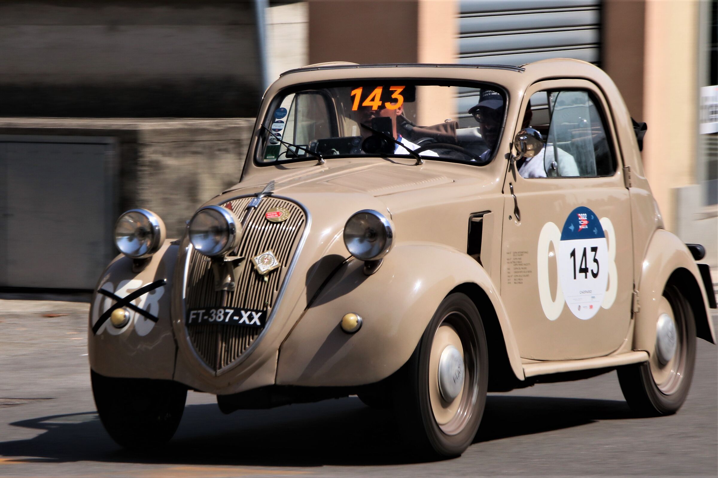 FIAT 500B "TOPOLINO" year 1948 at 1000miglia 2022...