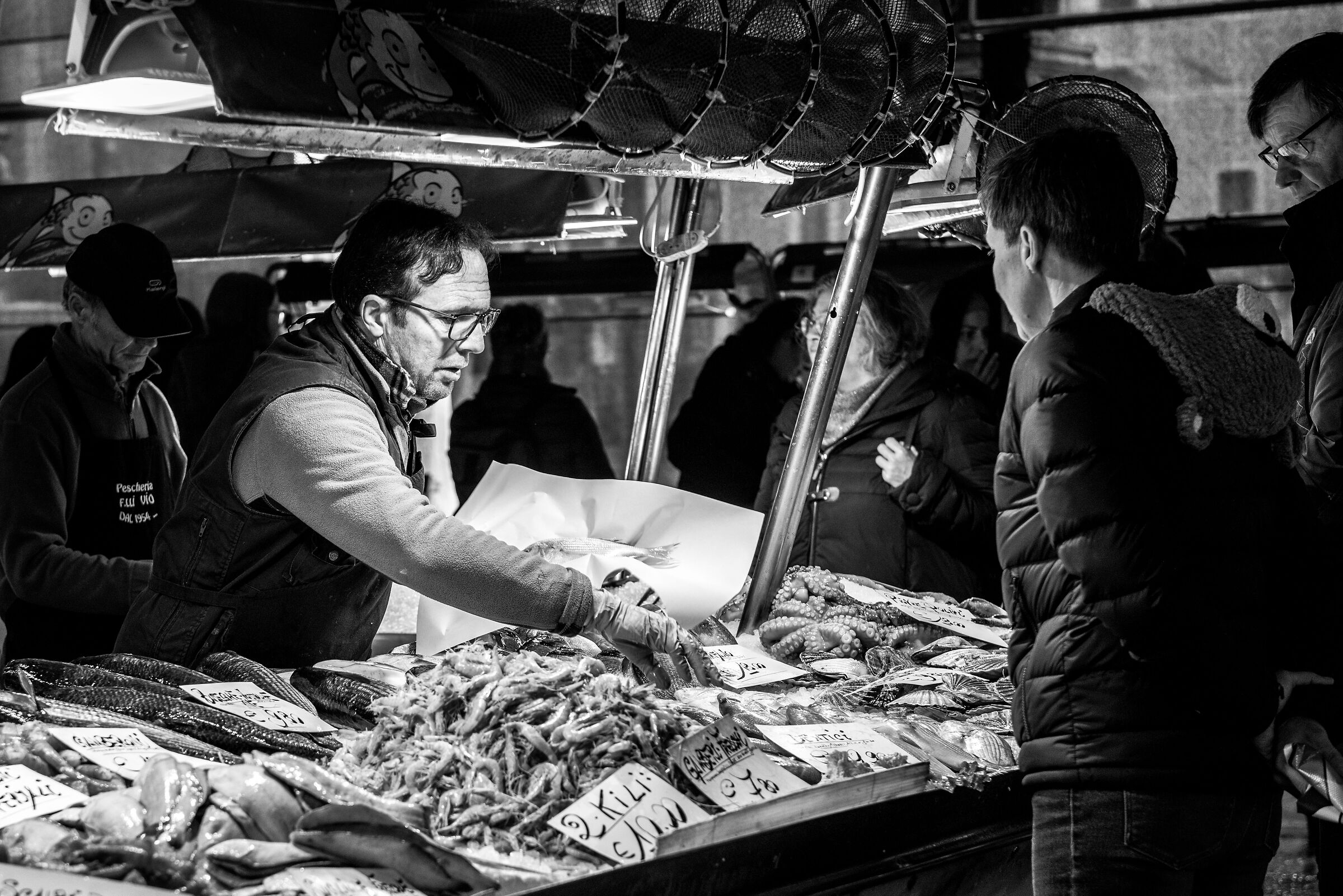 At the fish market, Venice...