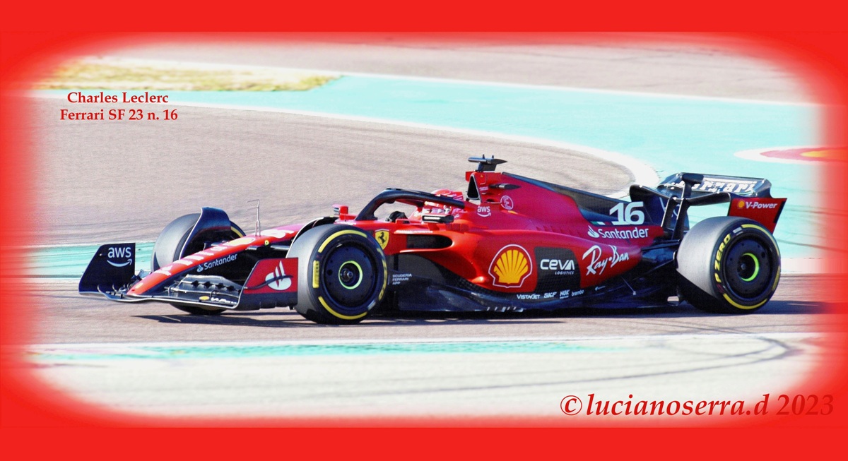 Charles Leclerc driving the Ferrari SF 23 No. 16...