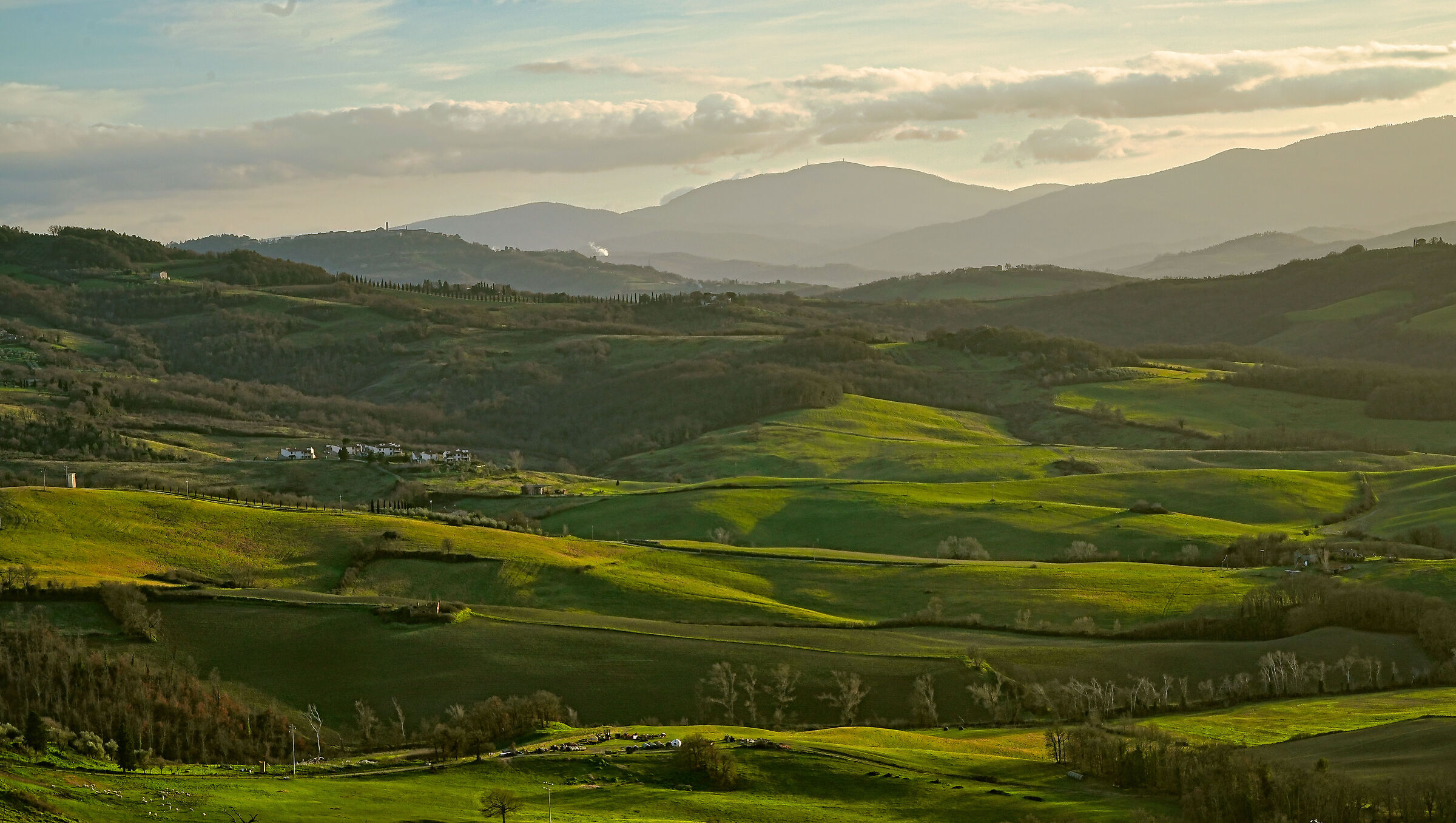 Tuscan hills from Casole D'Elsa...