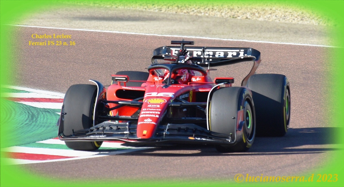 Charles Leclerc driving the Ferrari SF 23 No. 16...