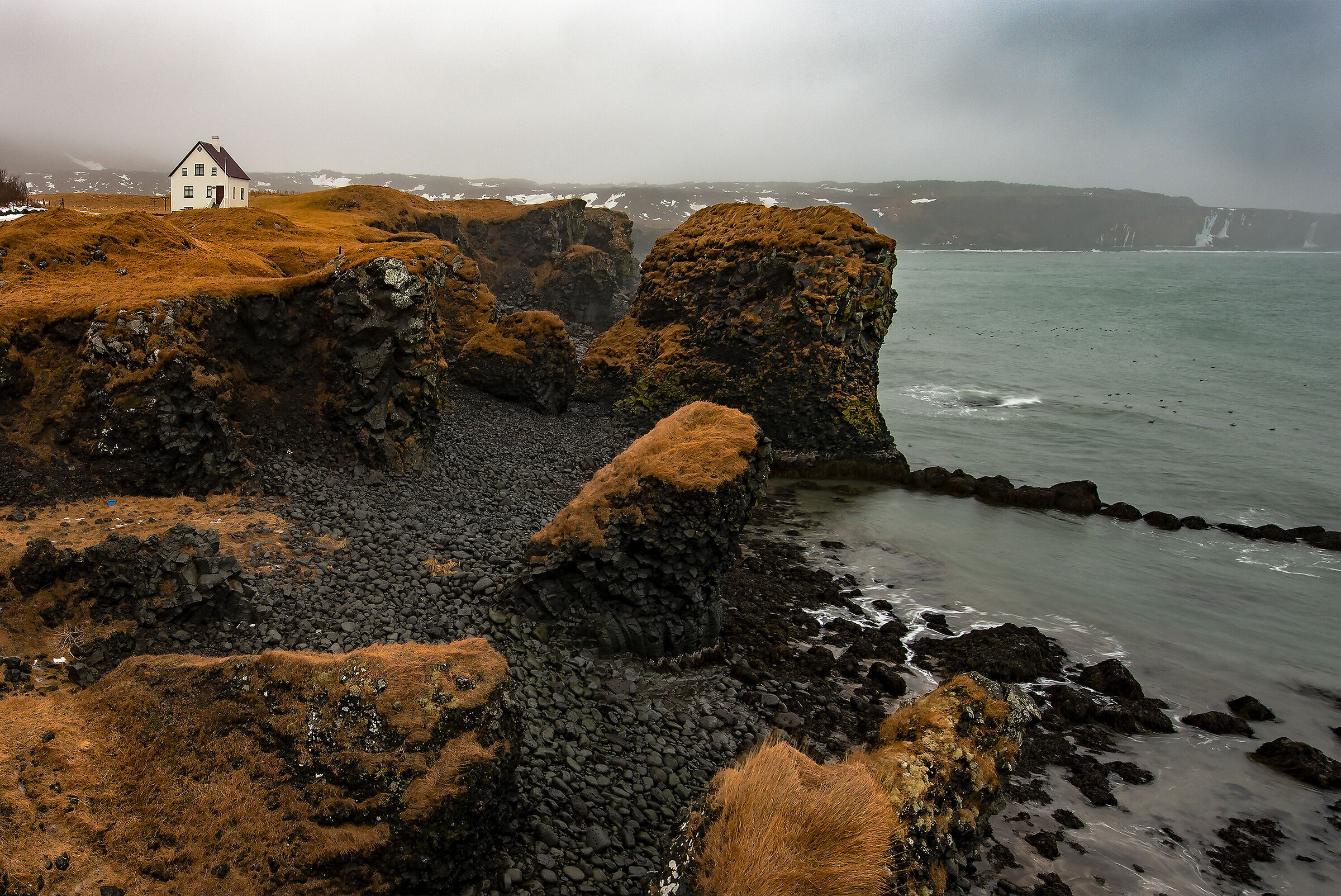La costa dei pescatori di Arnarstapi. Islanda....