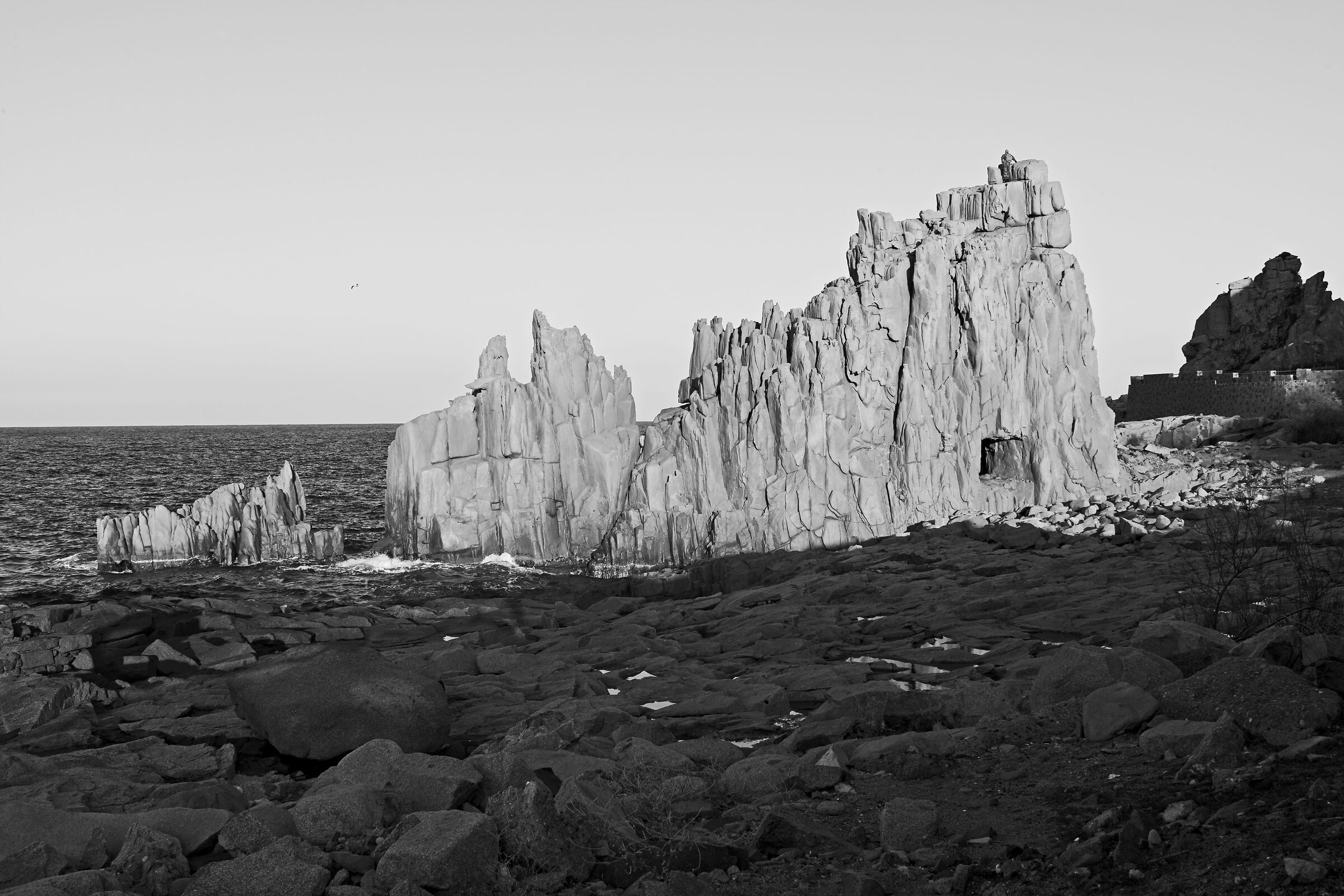 rocce rosse in bw......