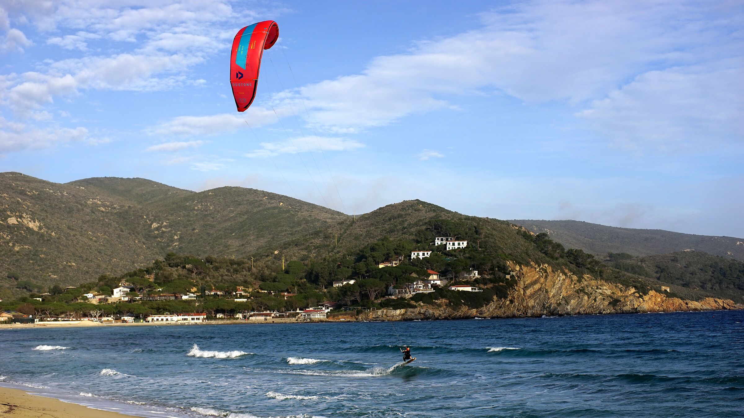 Kite surfing...