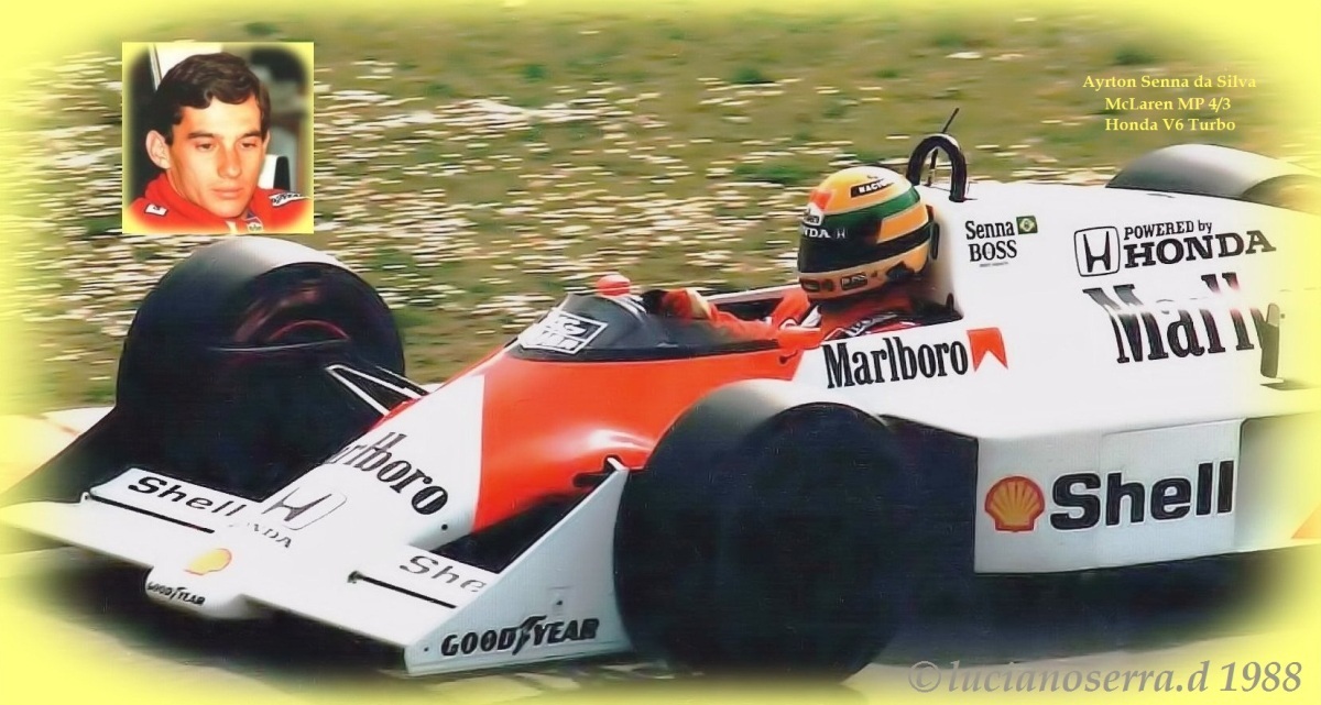 Ayrton Senna on McLaren MP 4/3 Honda V6 Turbo - 1987...