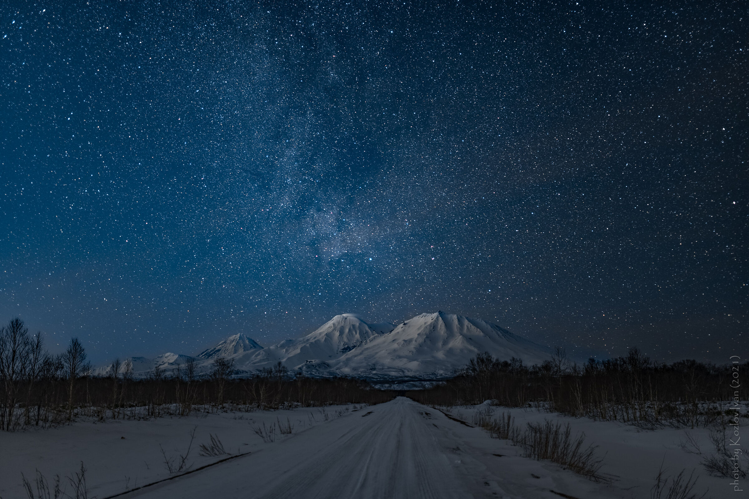 Starry sky. Kamchatka...