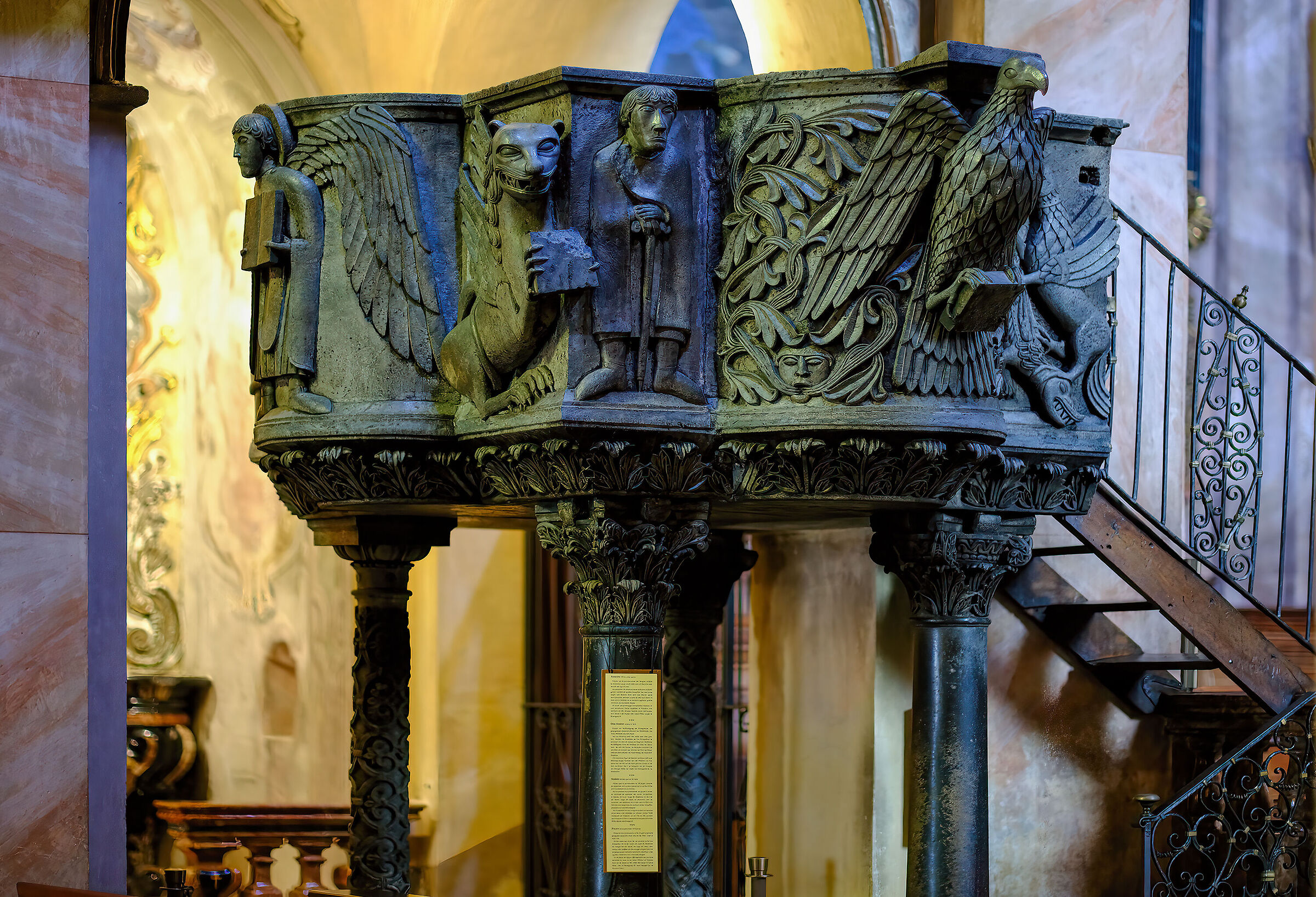 Pulpit of the eleventh century (Island of San Giulio)...