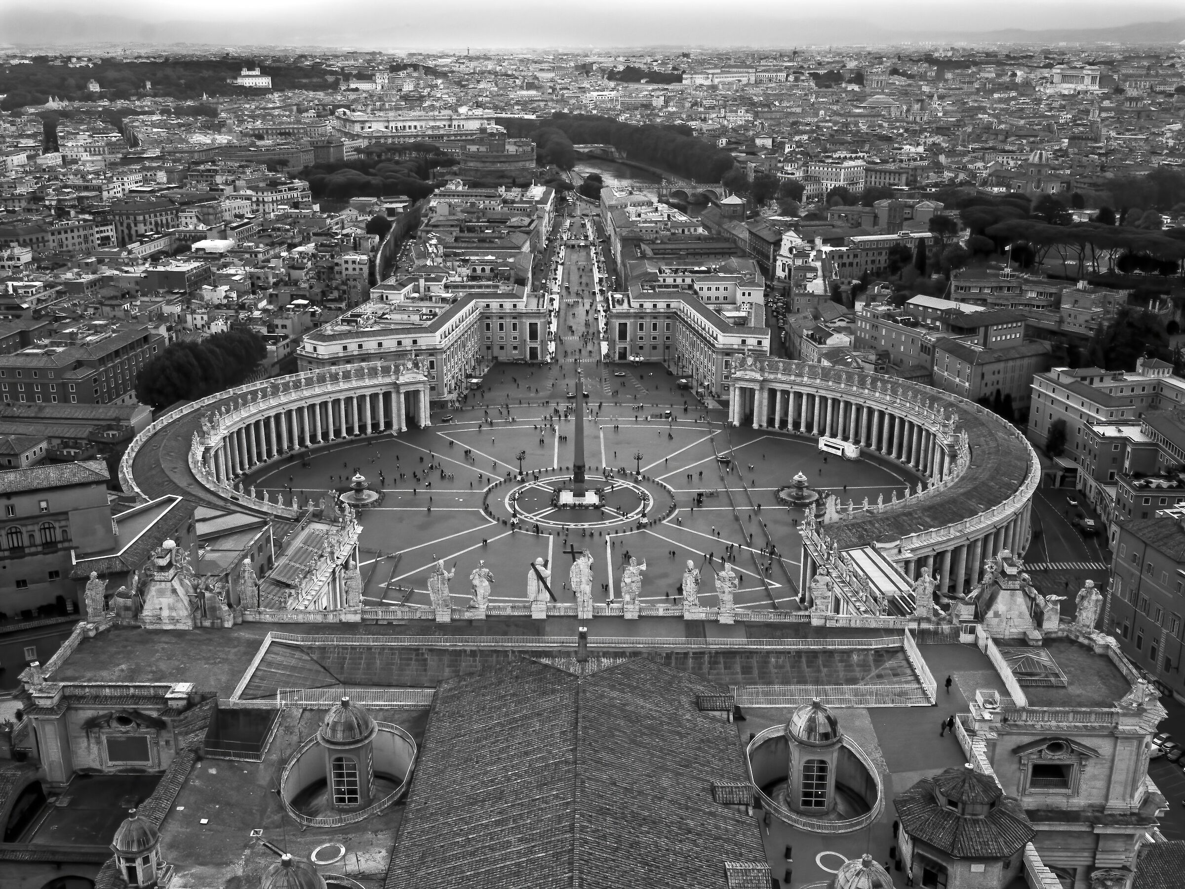 above the Vatican dome...