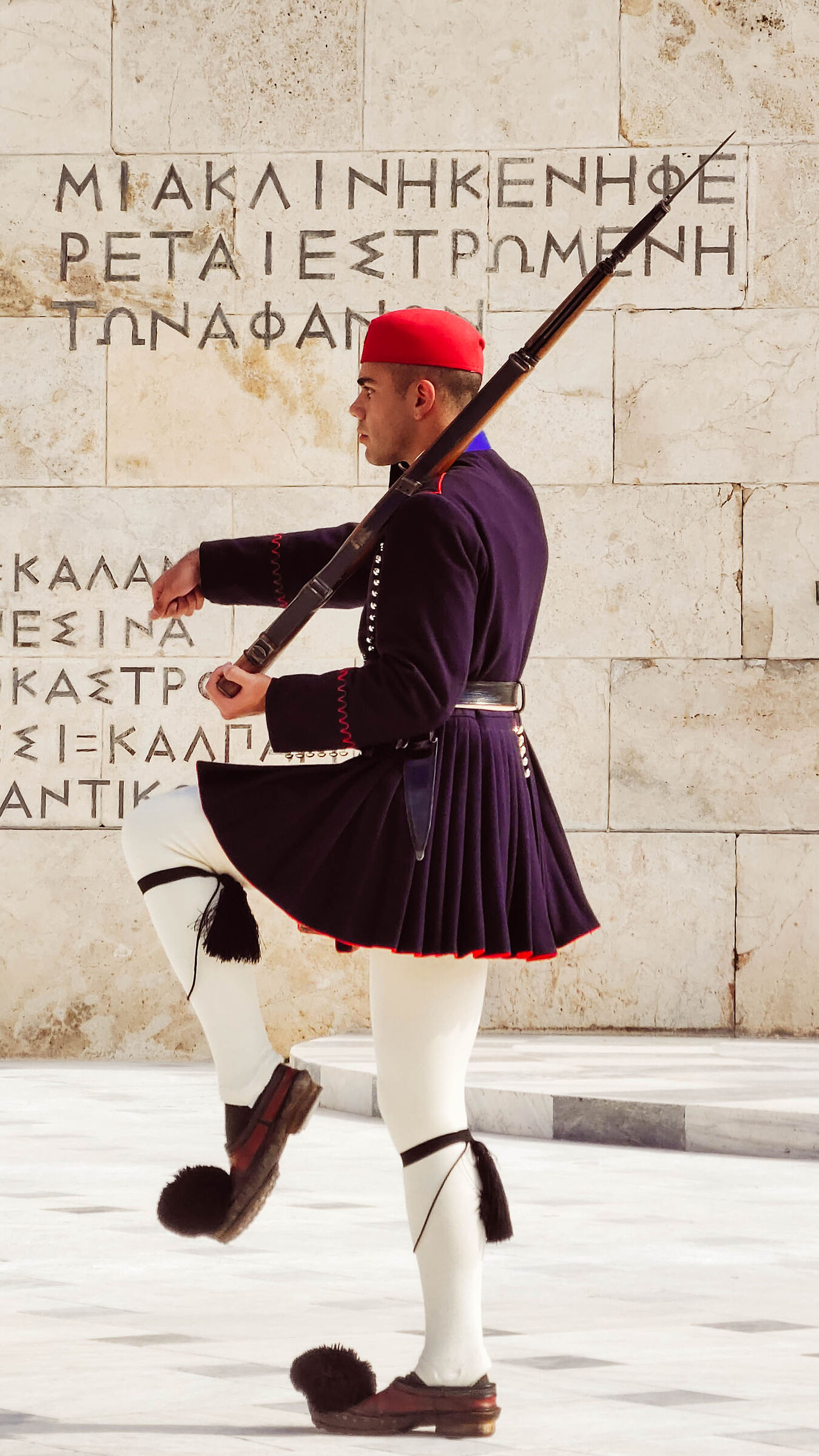 Changing of the guard in Syntagma Square...