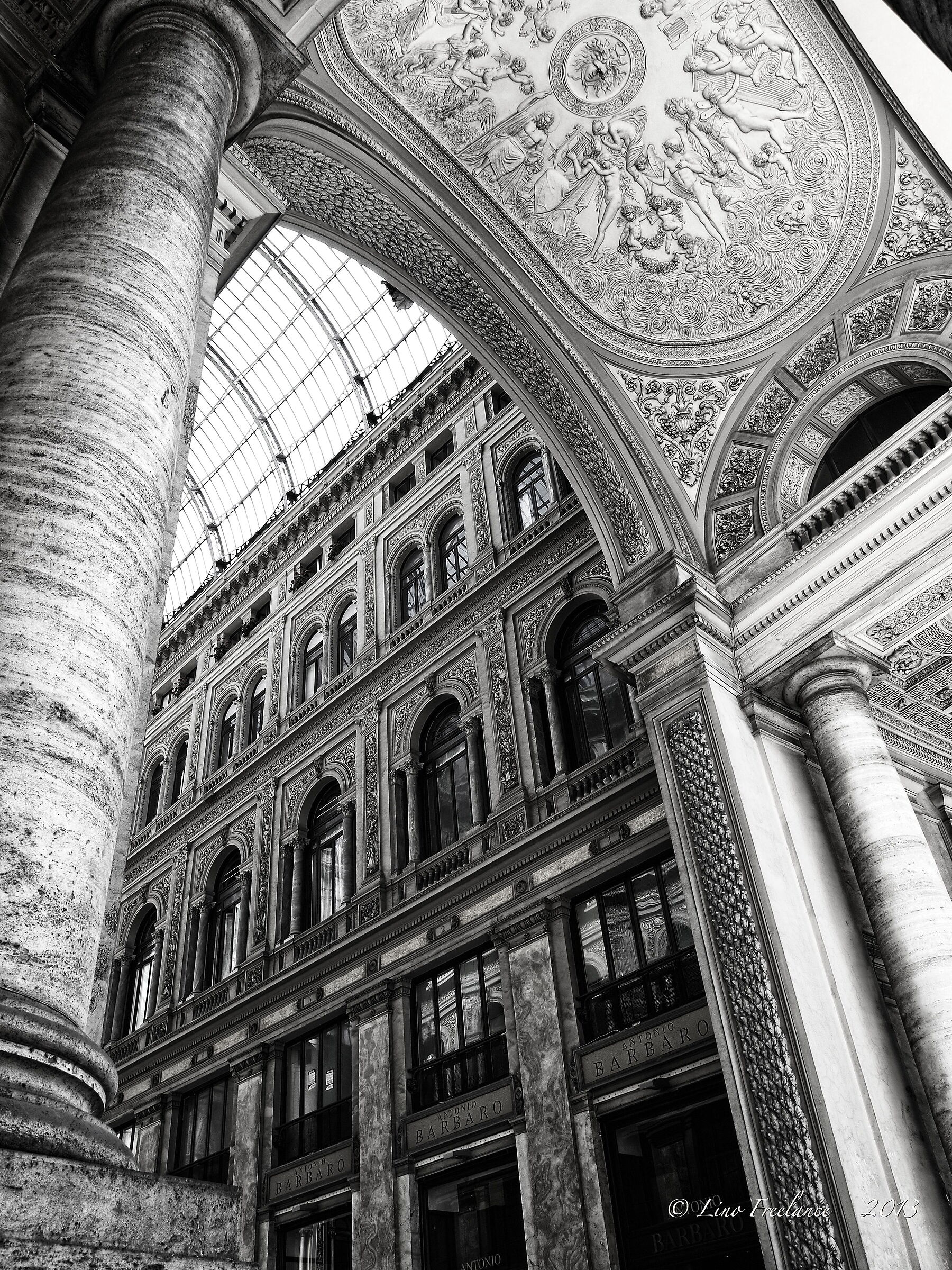Glimpse Galleria Umberto I° - Naples -...