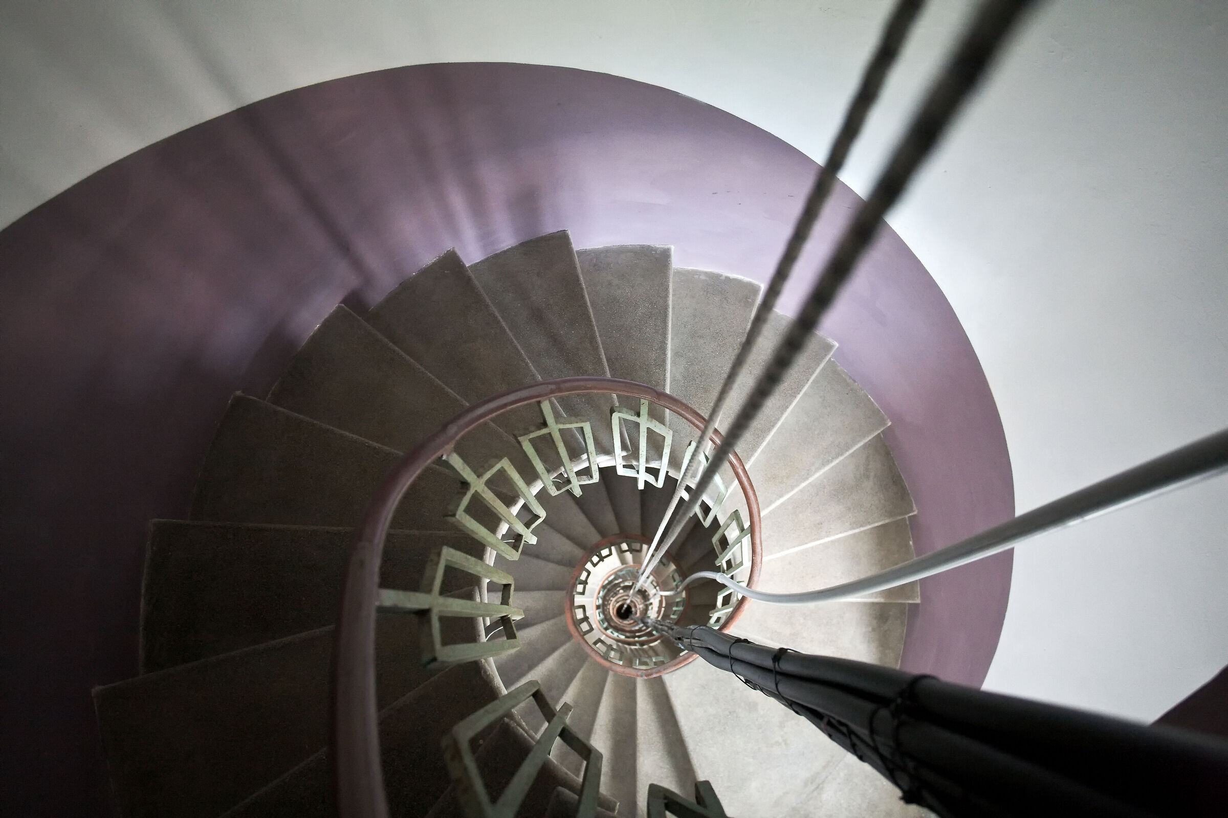 The internal stairs of the lighthouse...