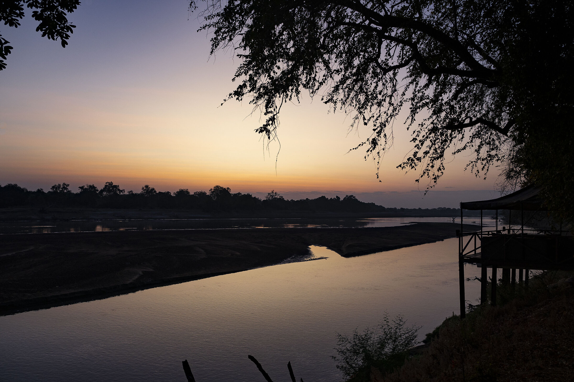 Sunset over Luangwa river...