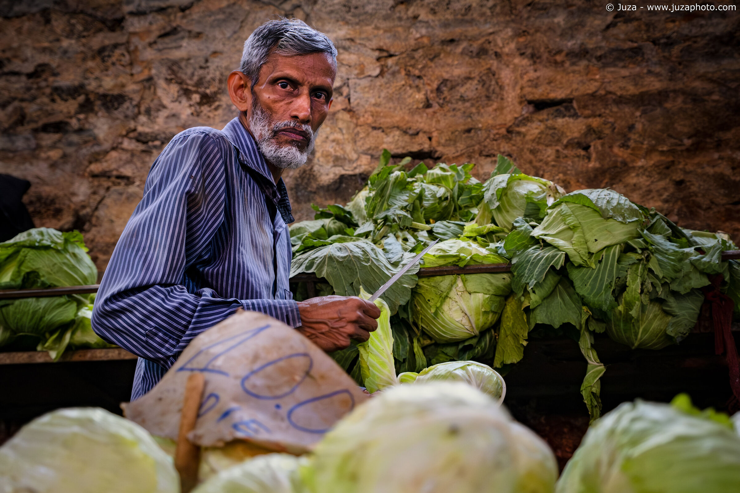 The seller of cabbage (Port Louis)...