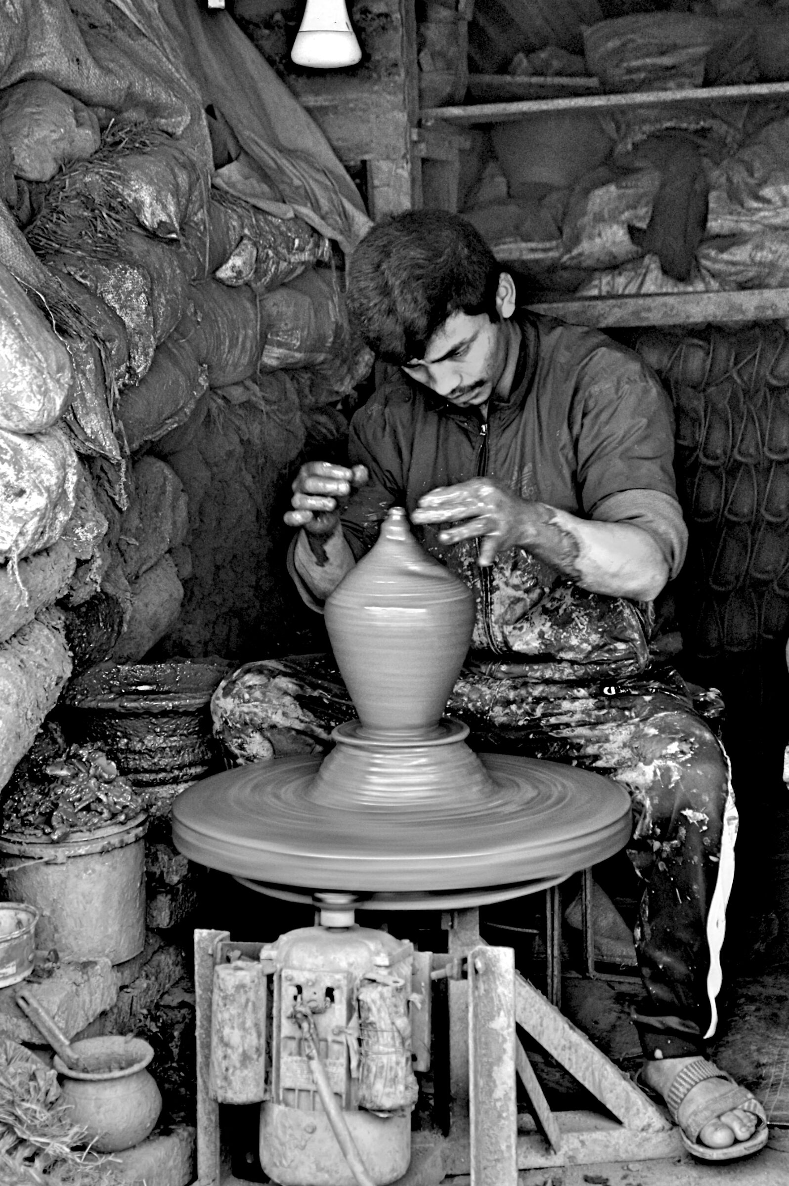 Craftsman in his workshop...
