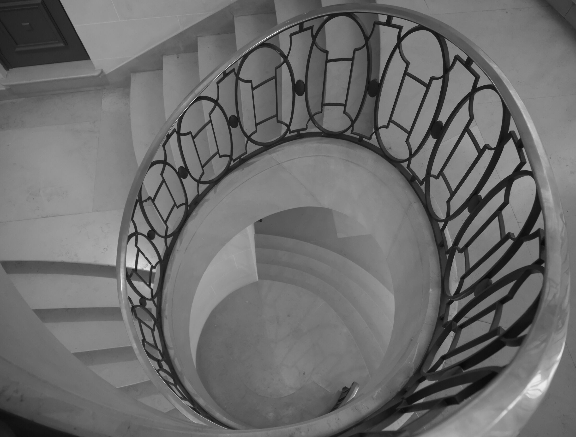 Bibliothèque National - Spiral staircase b/w...