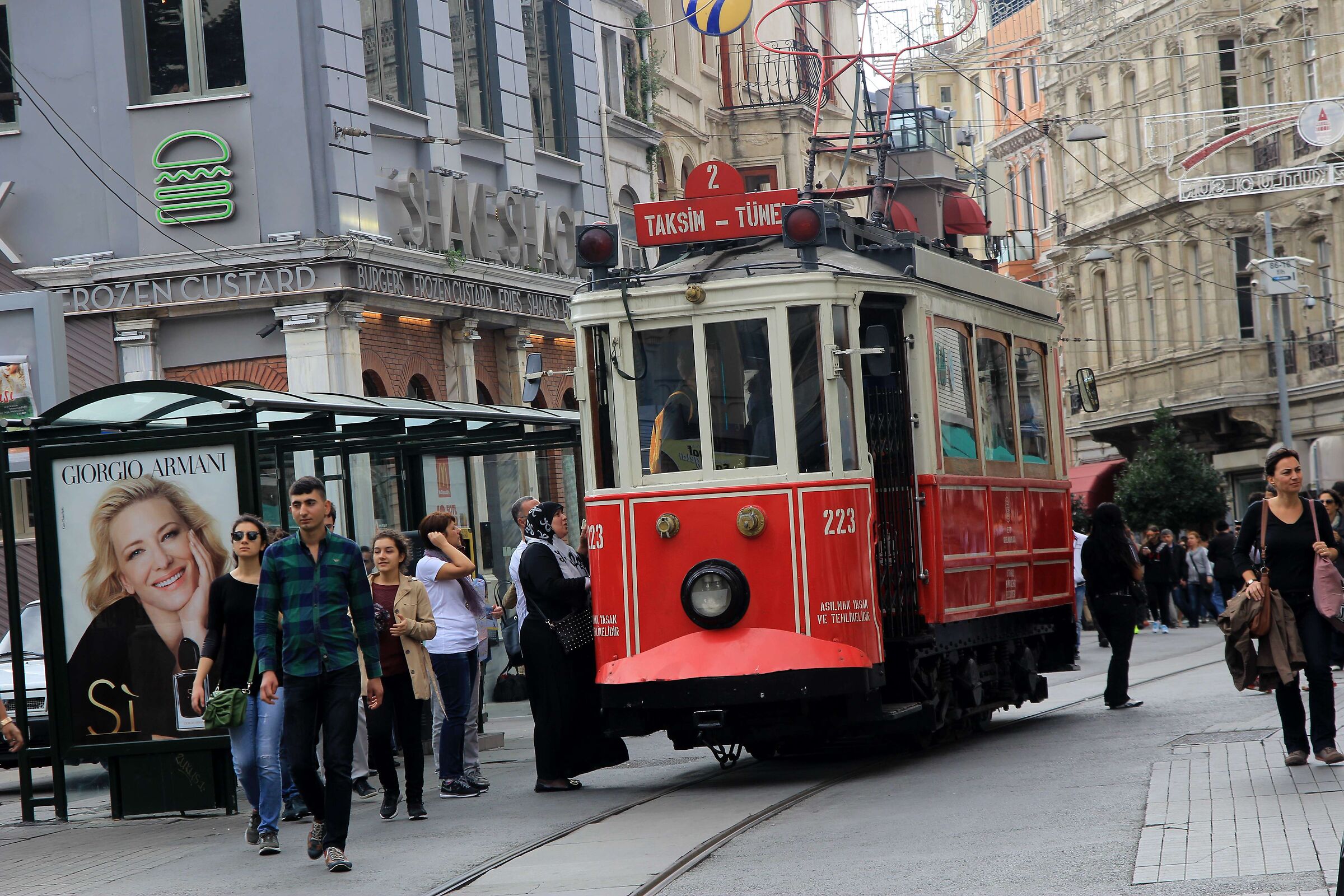 Red Tram in Istanbul ...