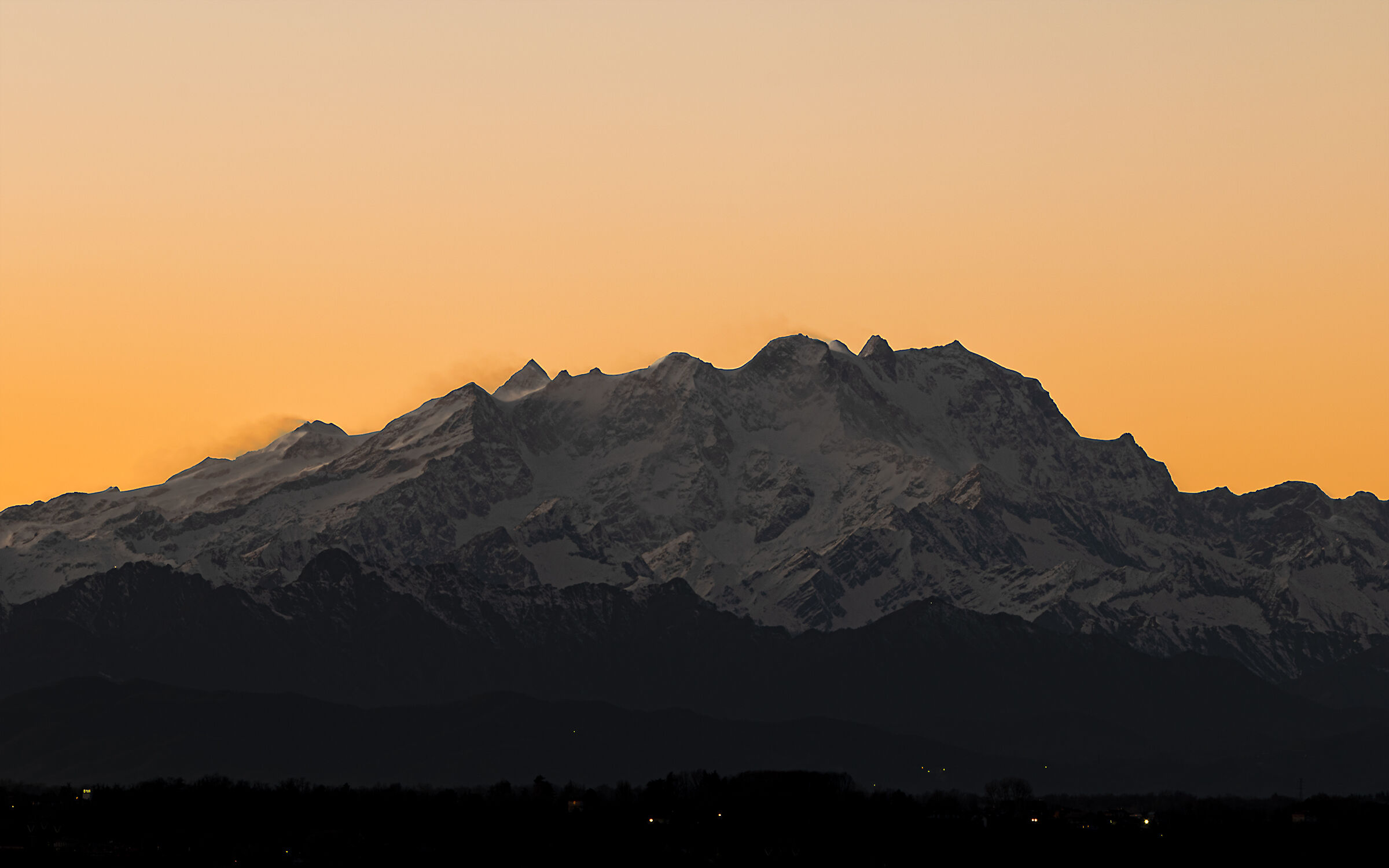 Monte Rosa at sunset...