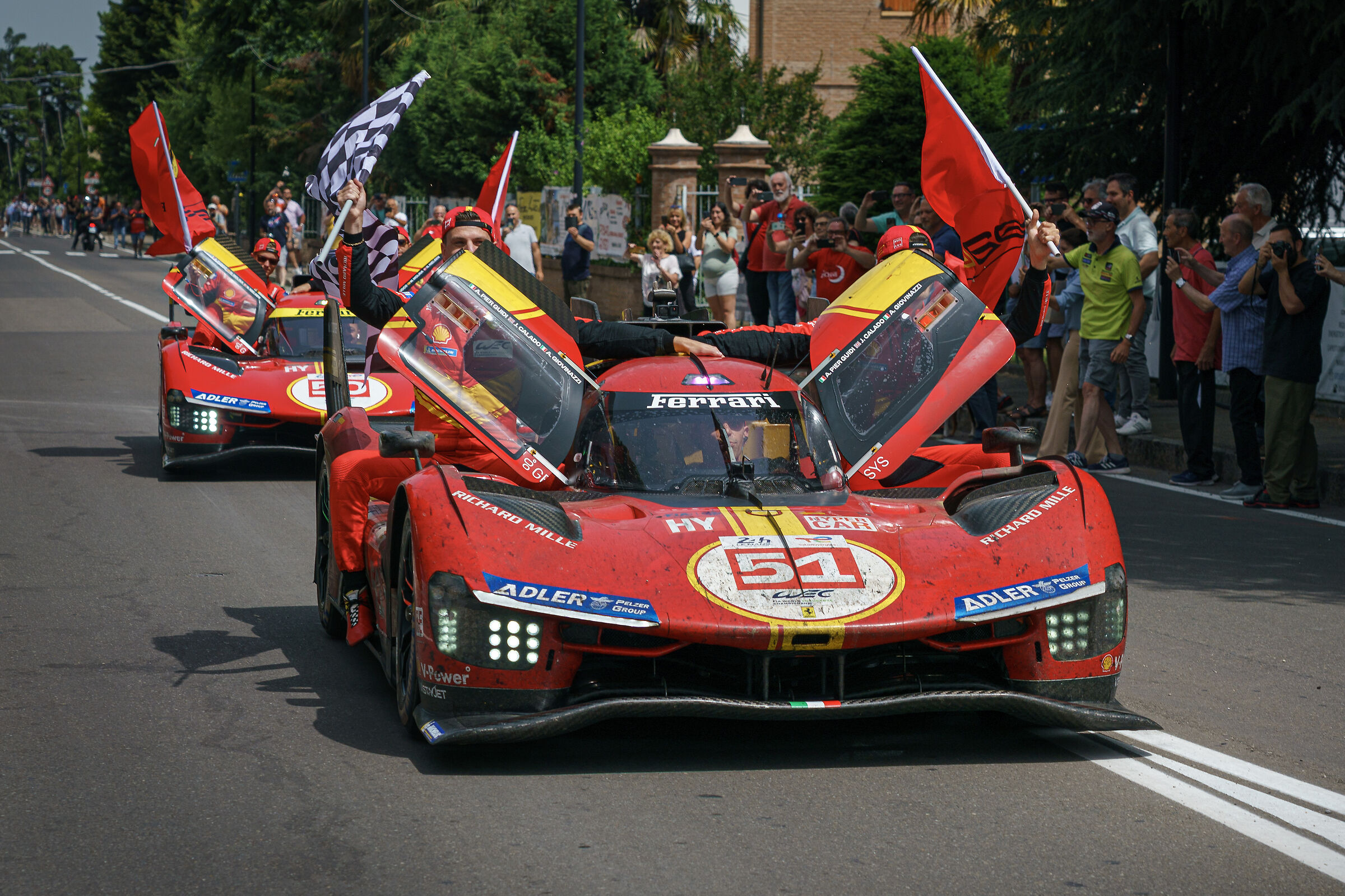 A Maranello con le Ferrari vincitrici a Le Mans...