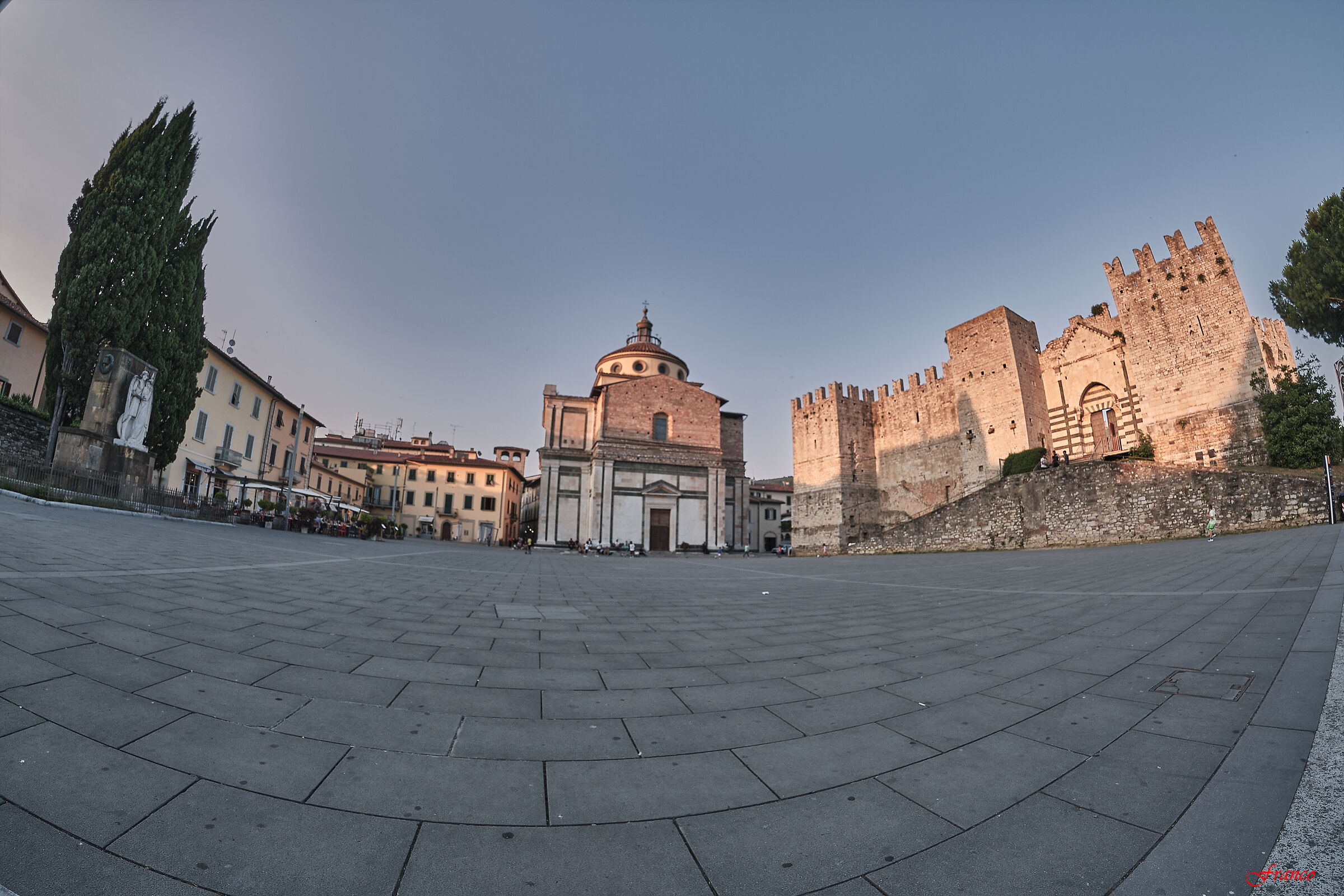 Piazza Santa Maria delle Carceri at sunset...