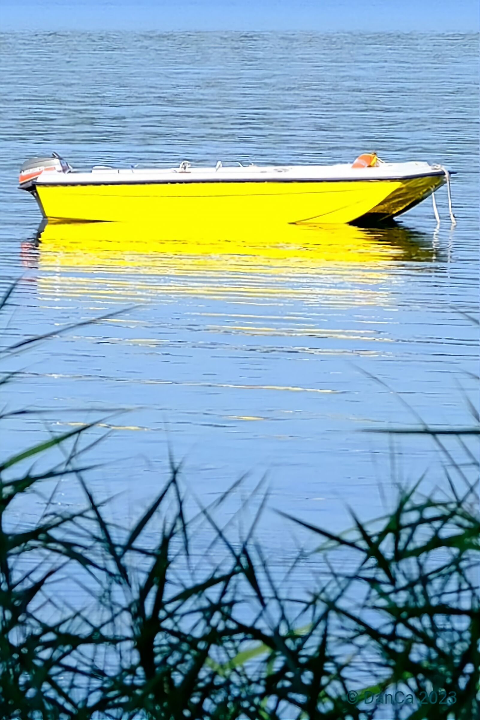 The yellow boat...
