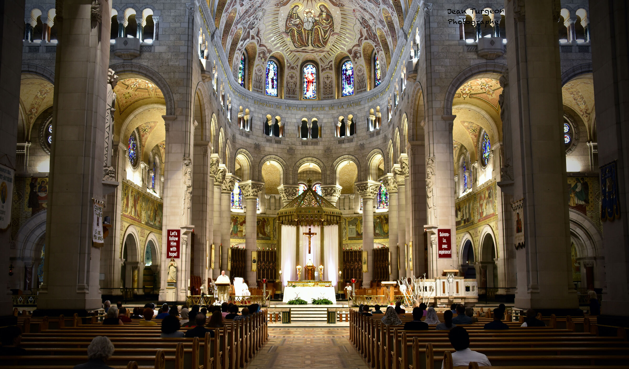 Interior..Basilica of Sainte-Anne de Beaupré, Quebec.....