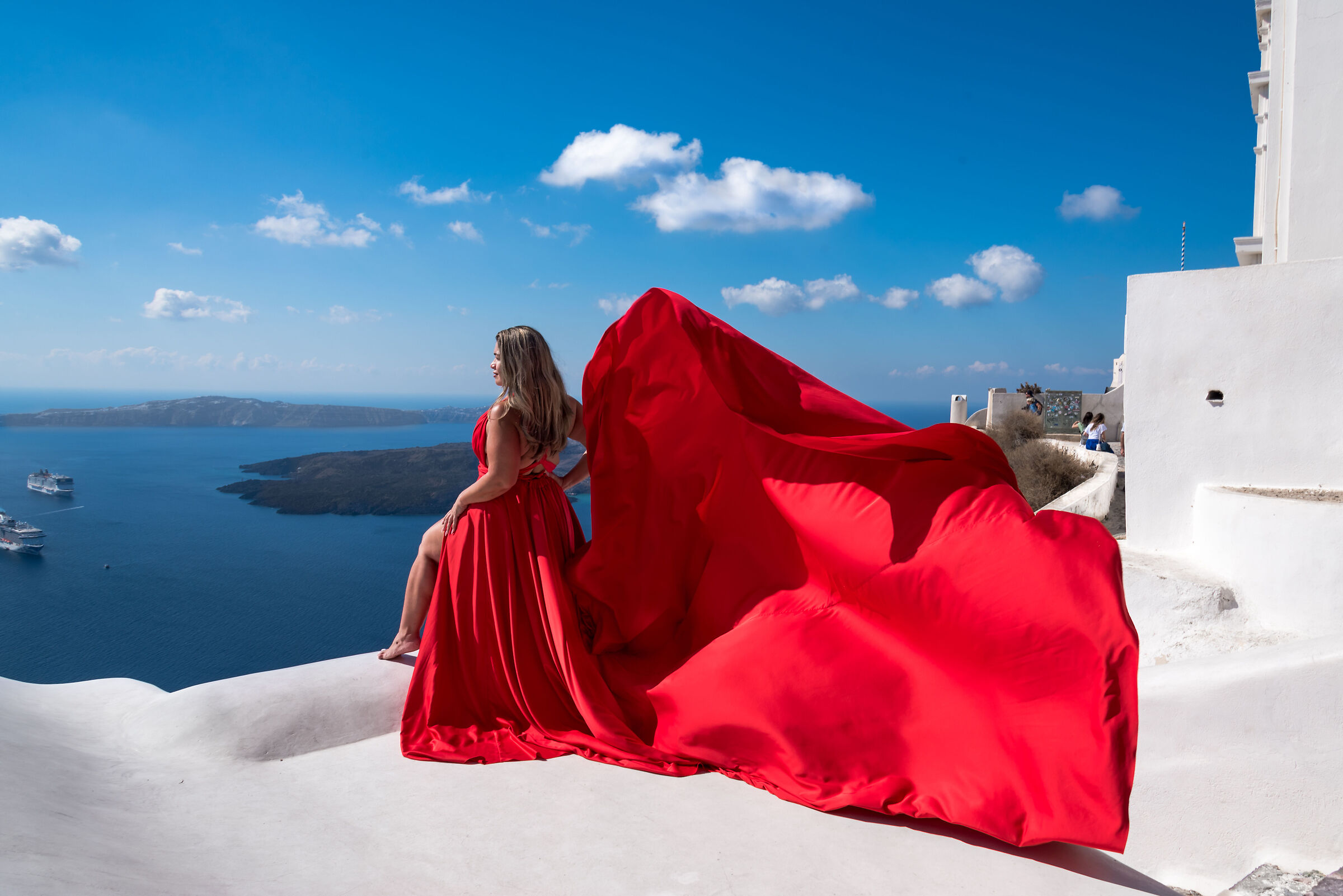 In Santorini a fiery red October...