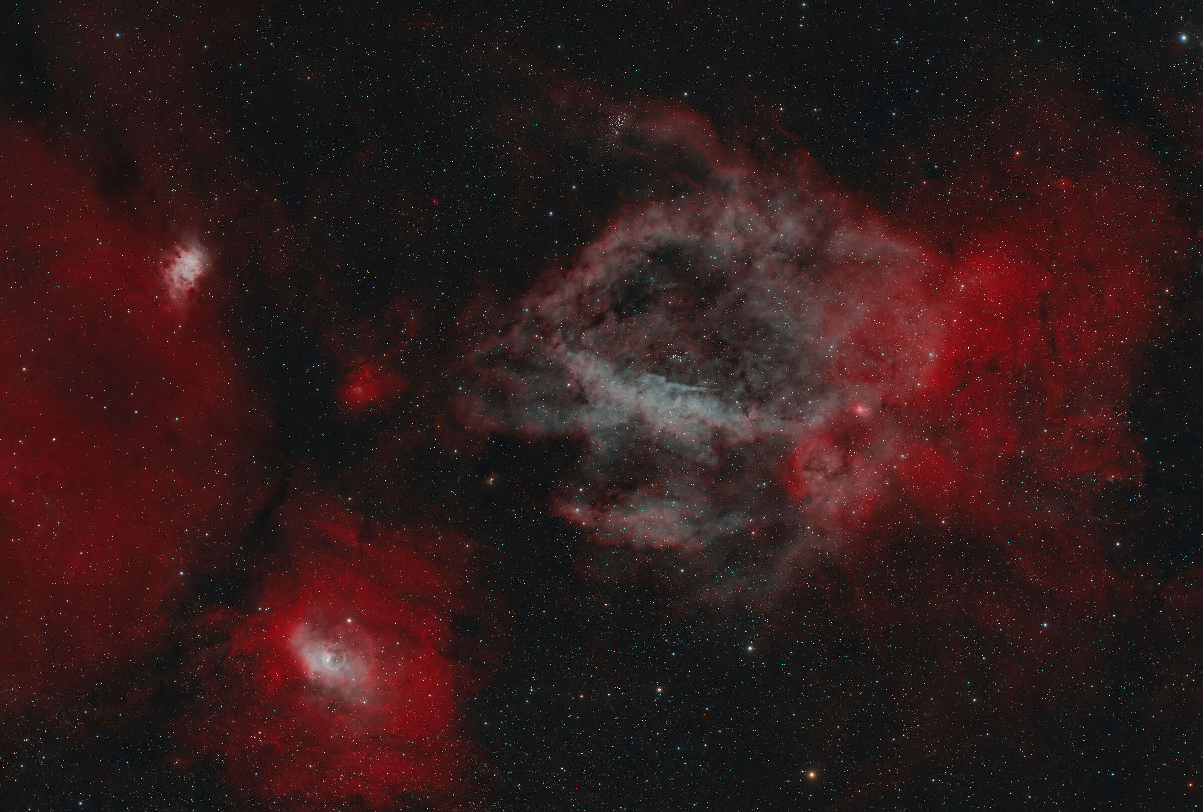 Lobster and Bubble Claw Nebulae...
