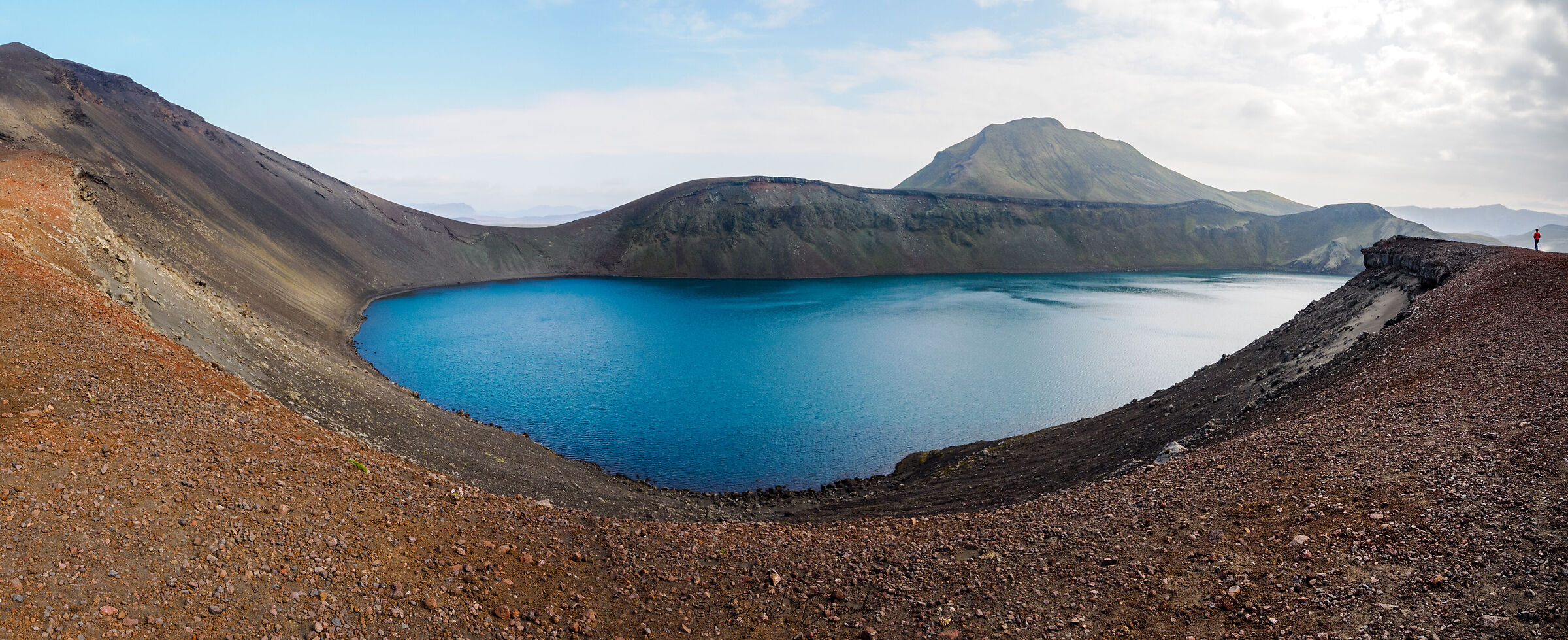 Lake in the crater...
