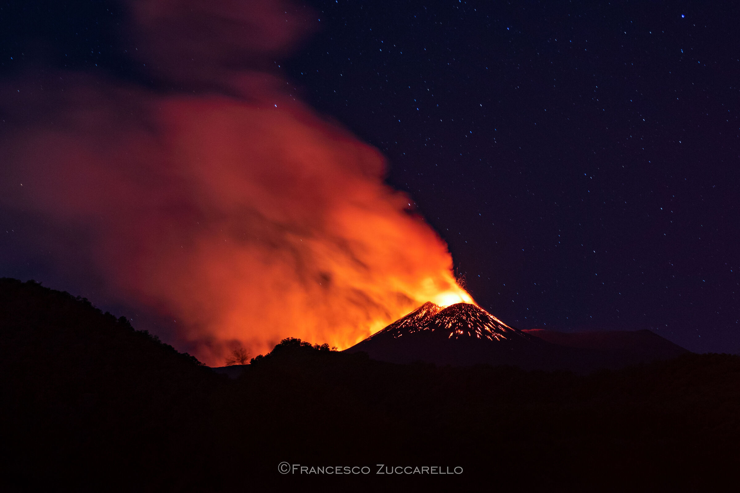 Etna - eruzione del 13-14 agosto 2023...