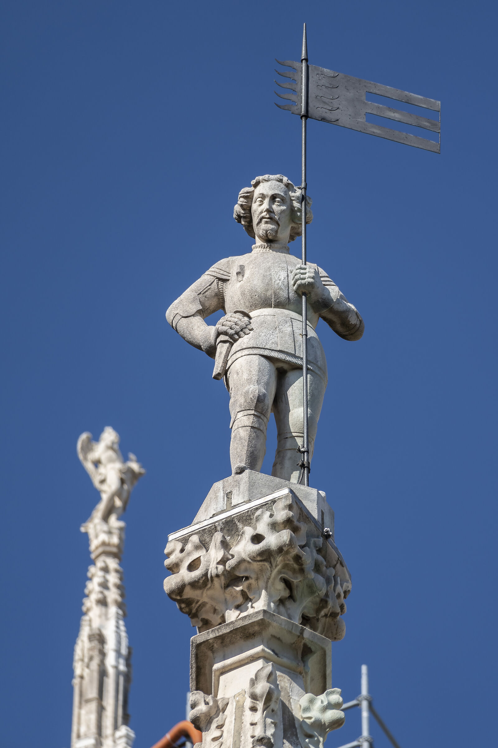 Statue of St. George on the Carelli Spire of the Duomo...