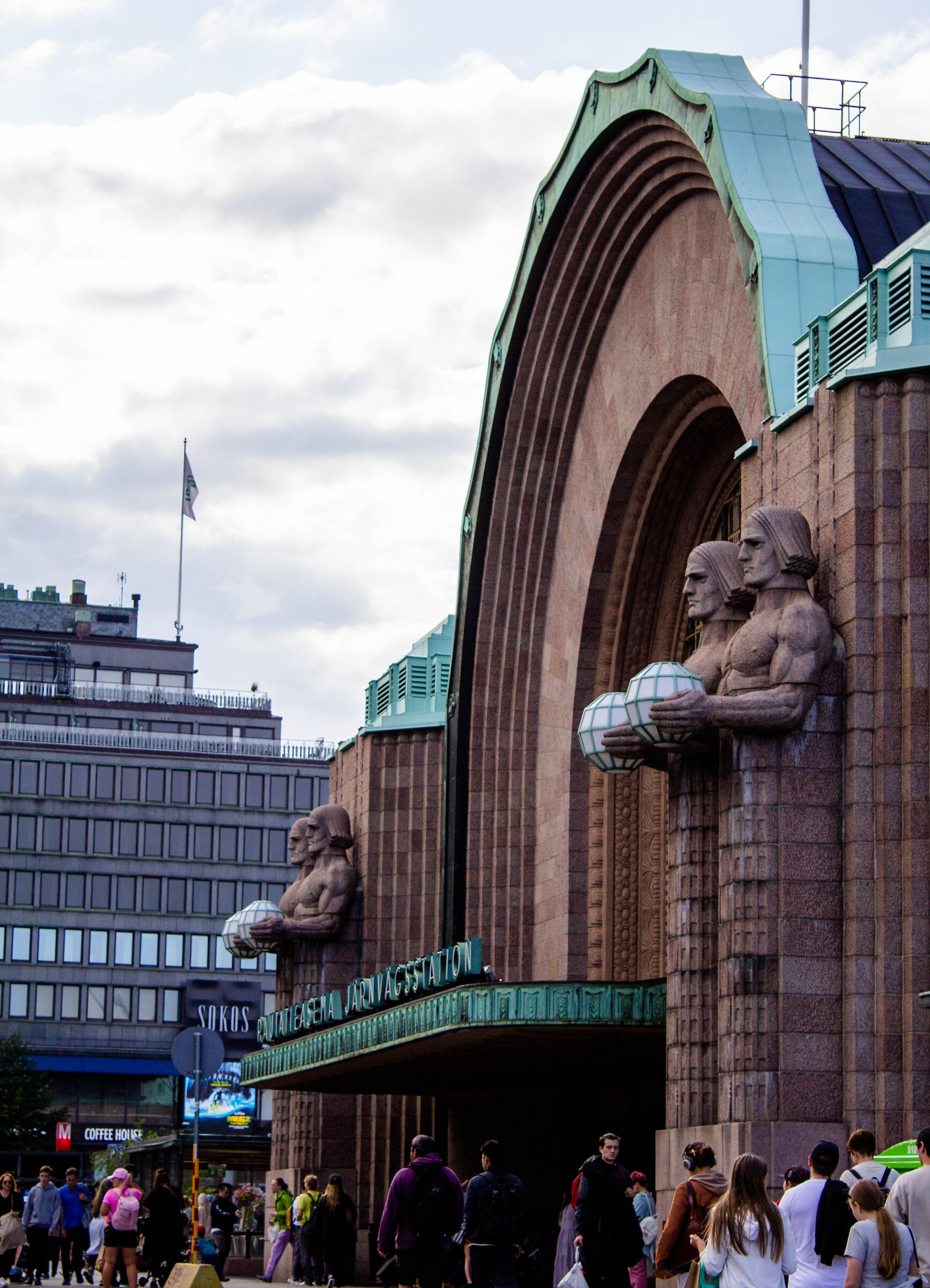 Train station in Helsinki, Finland, 2023...