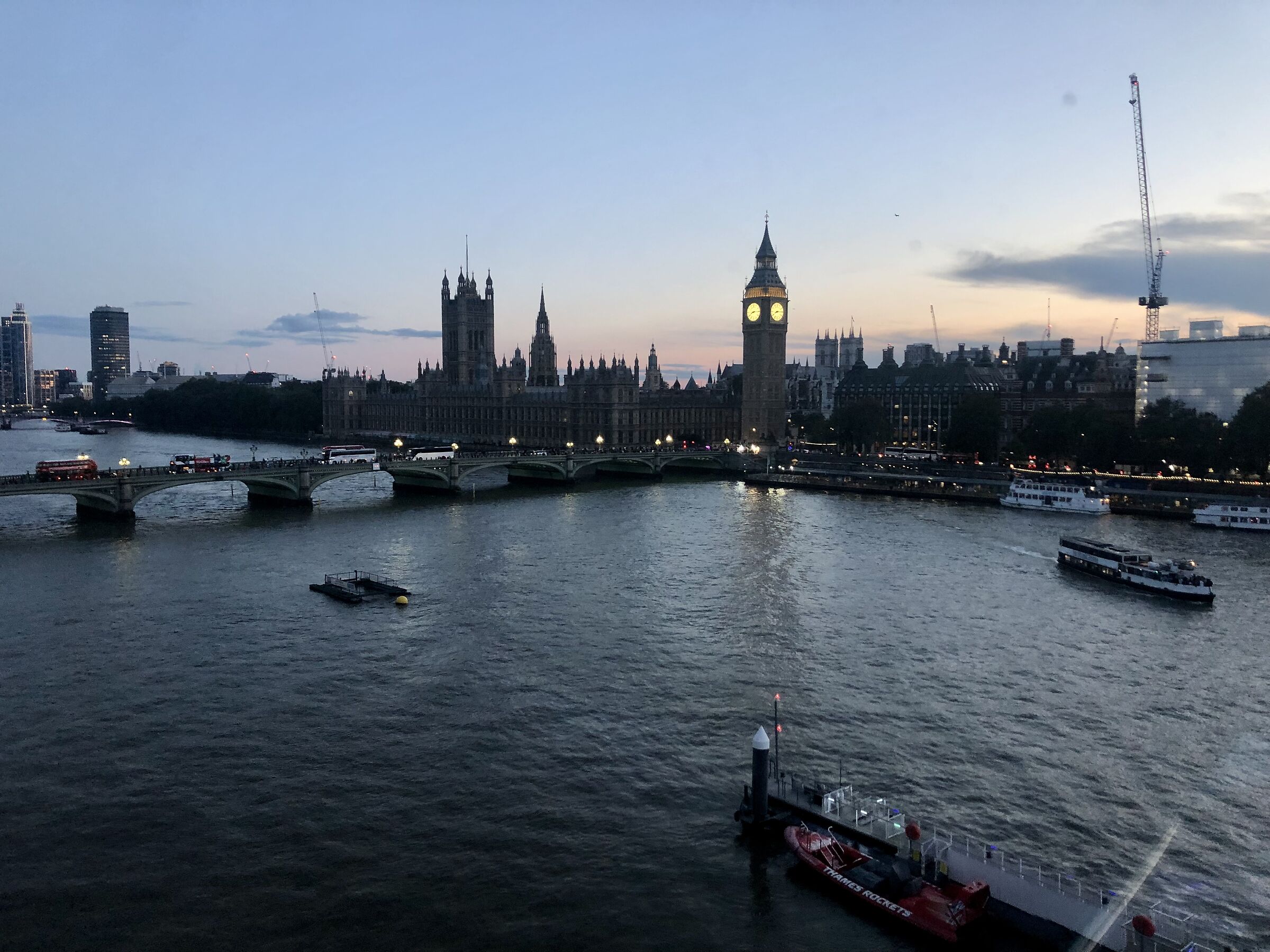 London sunset ...