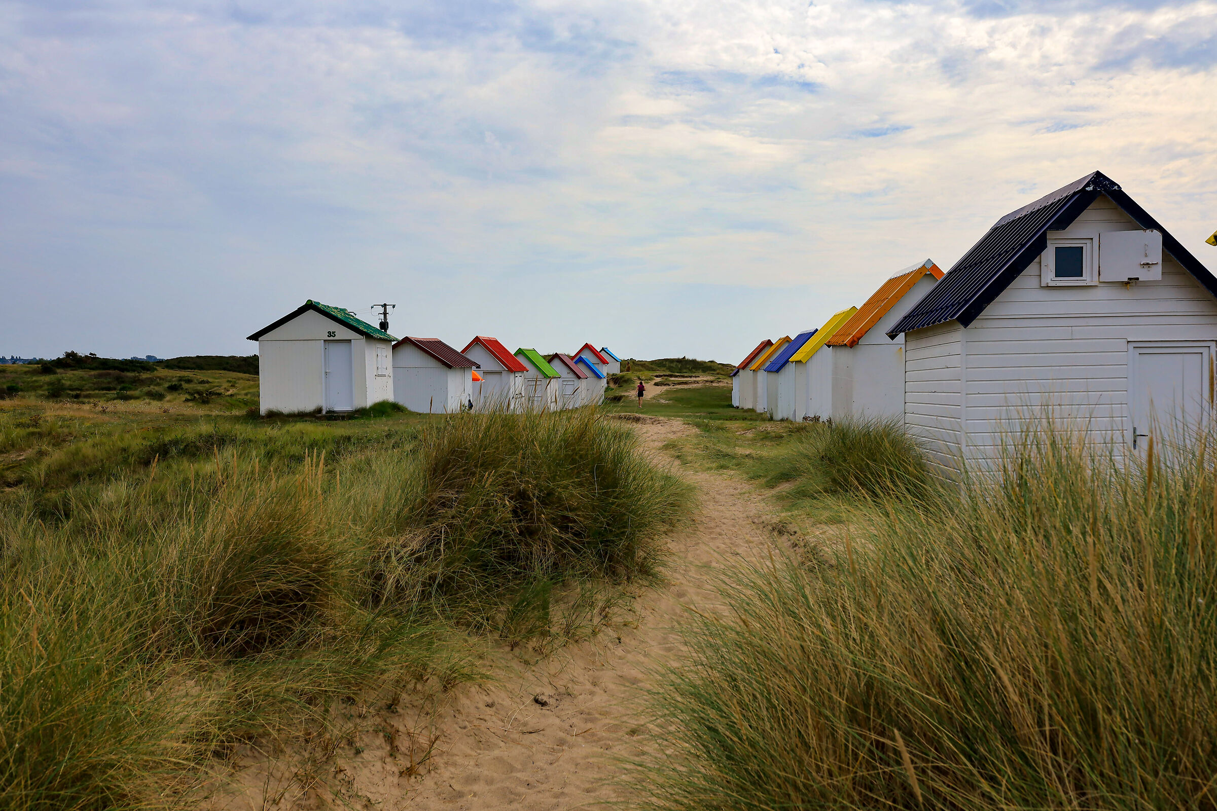 The cabins of Gouville sur mer...