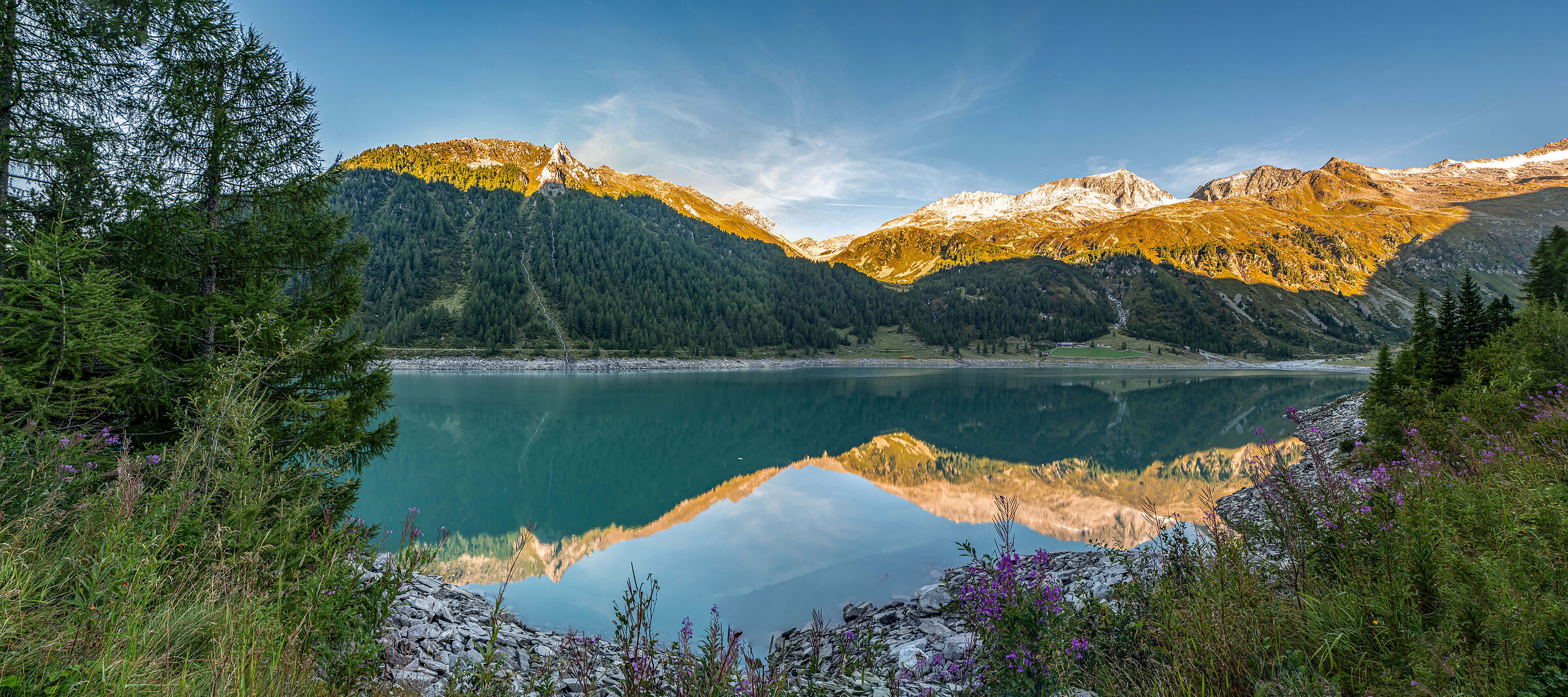 artificial lake Neves (Lappago-South Tyrol)...