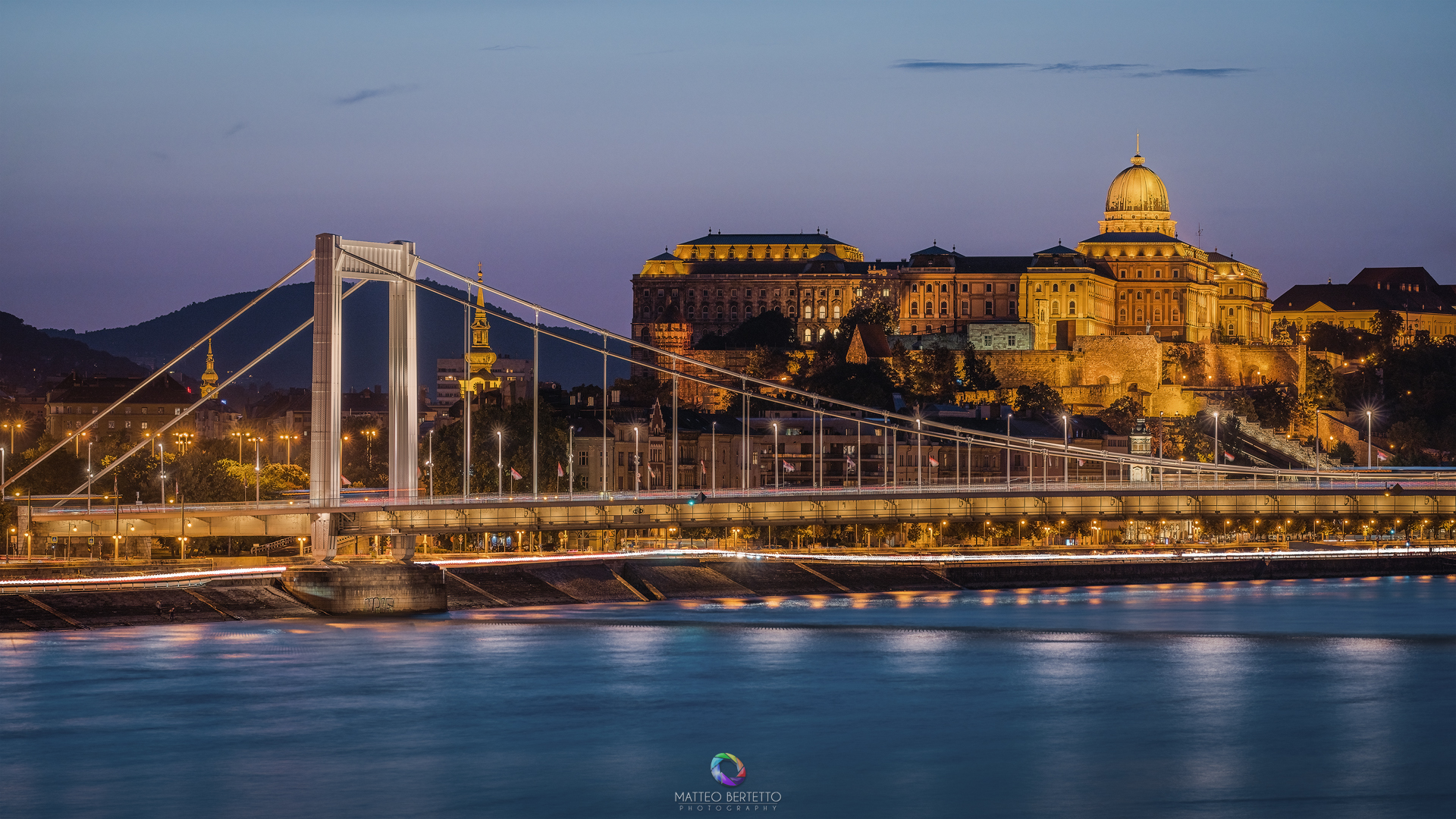 Elisabeth Bridge and Budapest Castle...