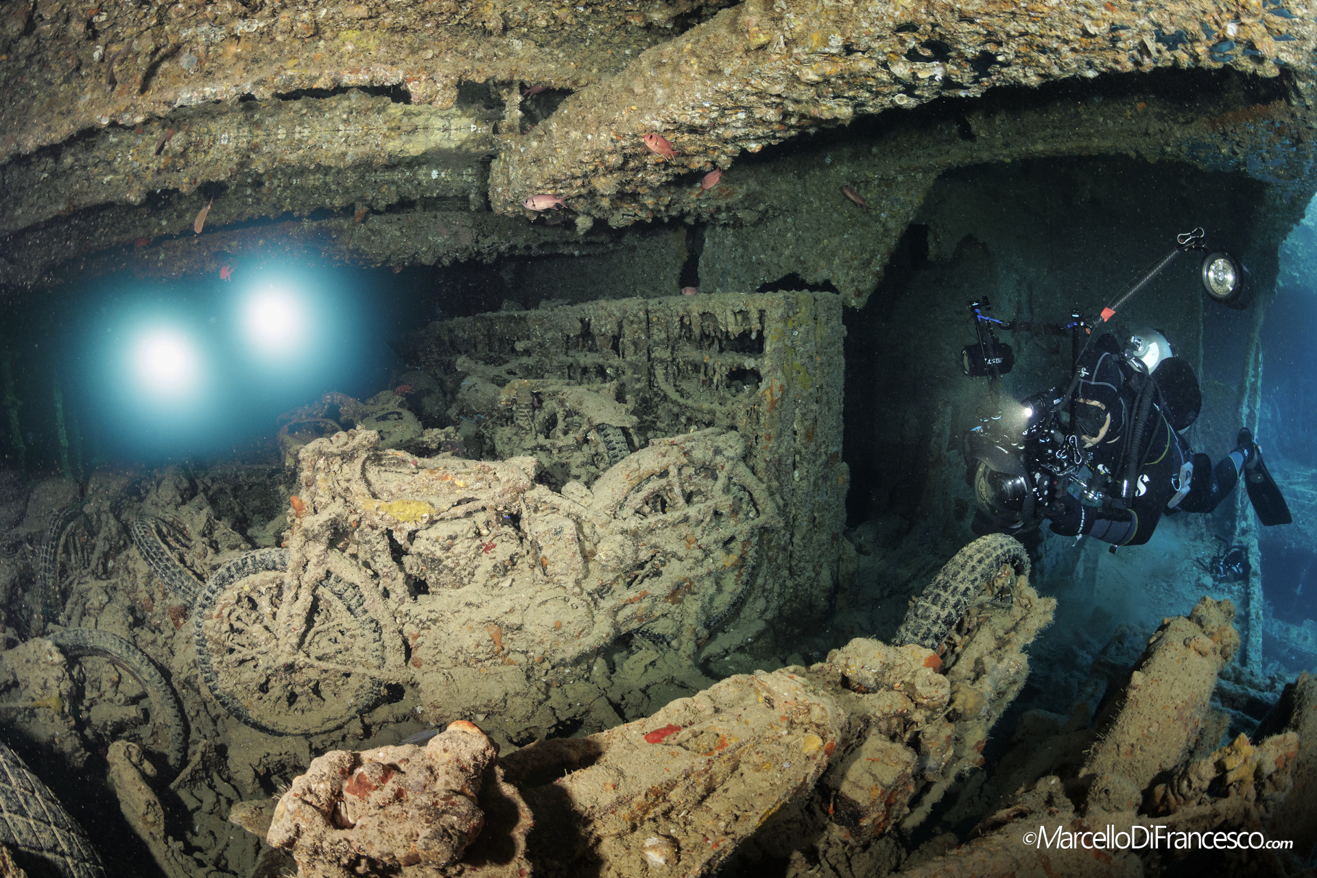 the holds of the SS Thistlegorm...