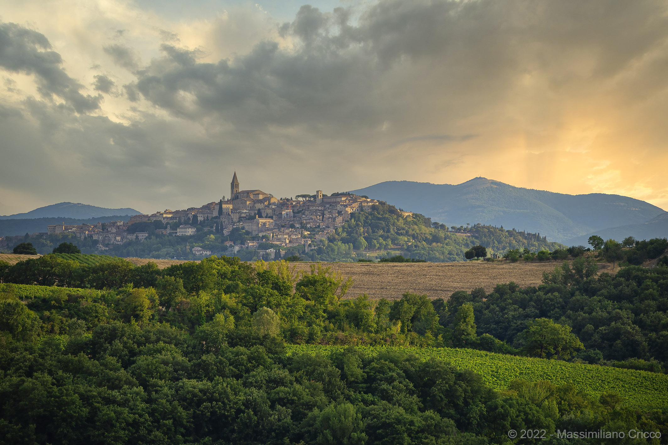 View of Todi (PG) from the hill of San Terenziano...