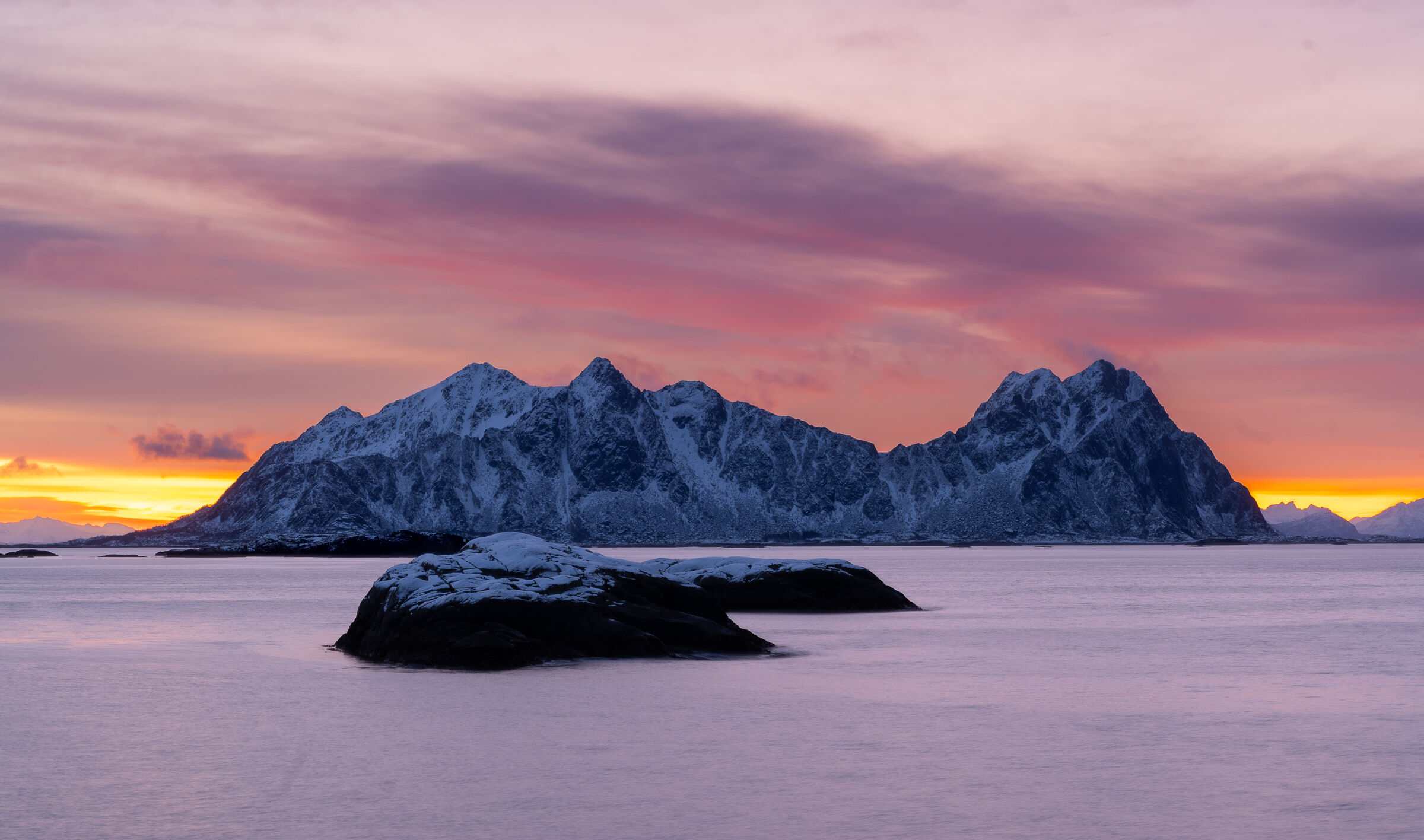 The first, beautiful, Norwegian sunrise...