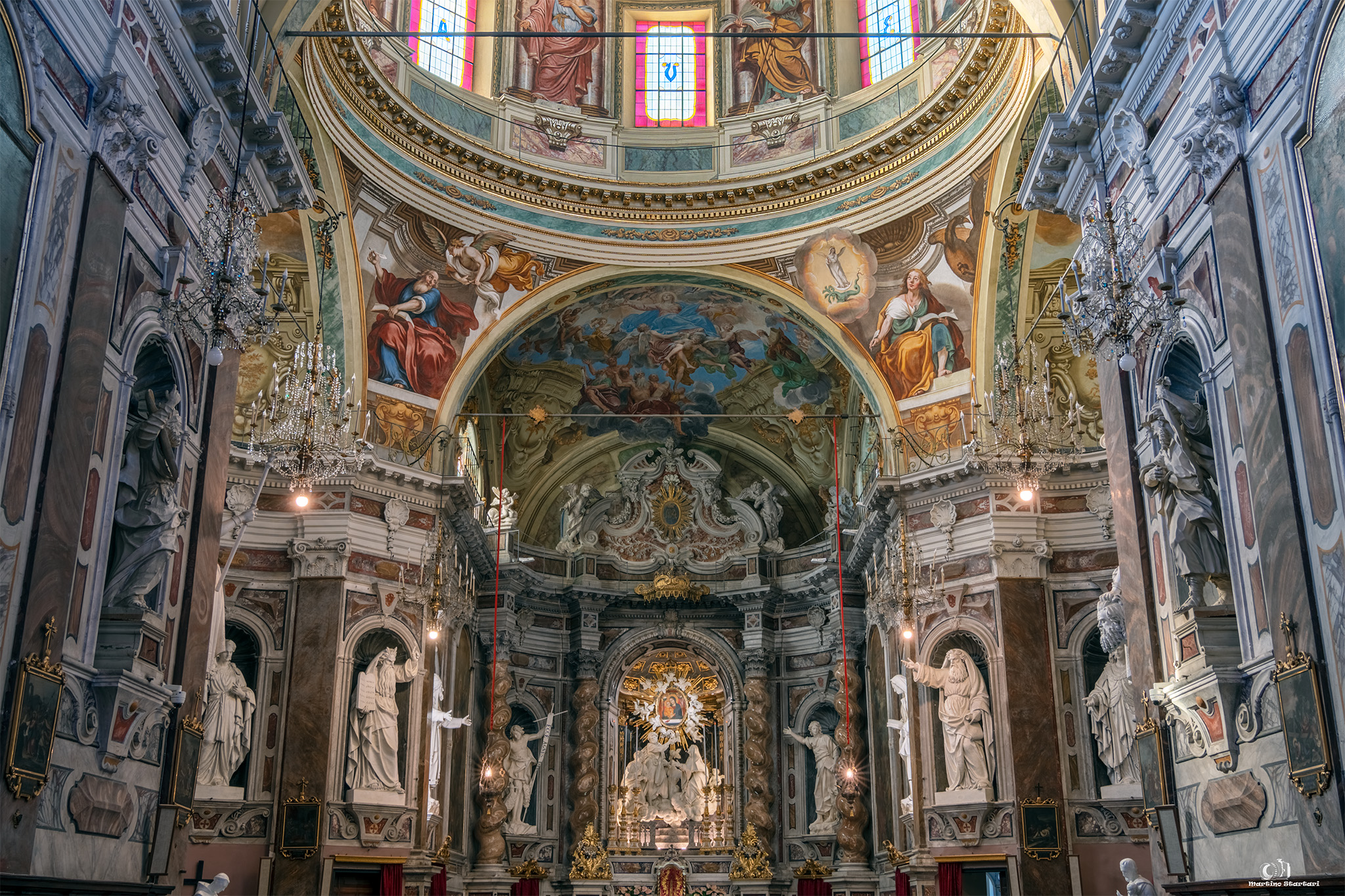 Inside the sanctuary madonna della costa...