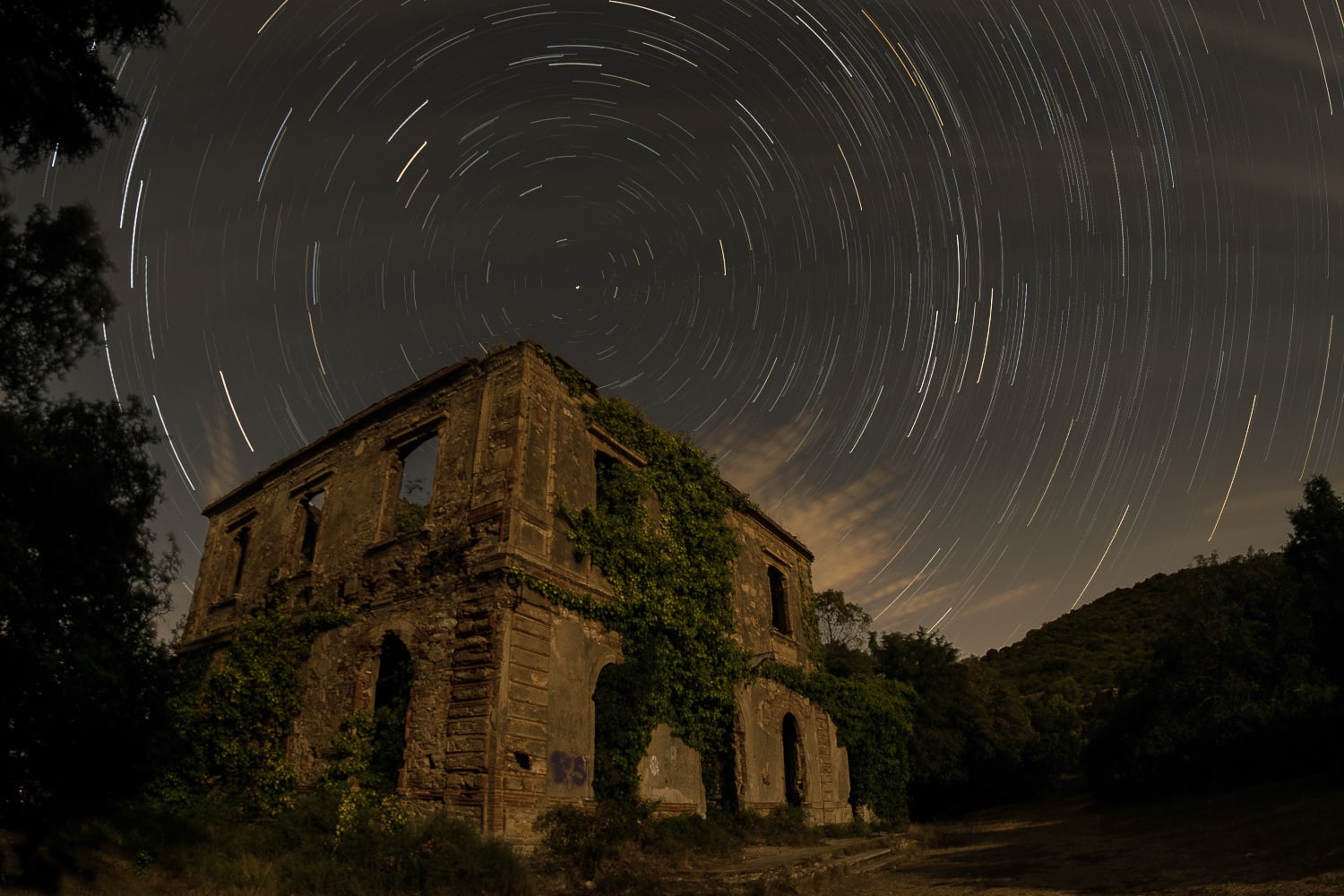 Startrail at the House of the Polish in the Pisan Mountains...