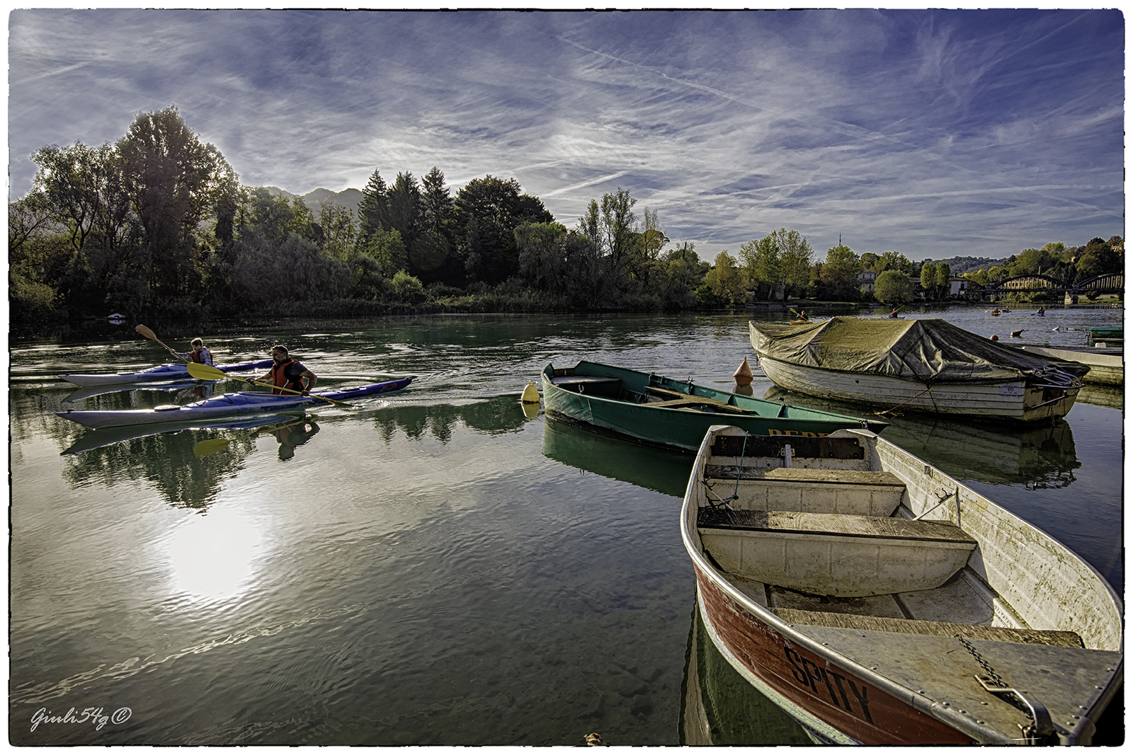 on the river Adda. Brivio (Italy) ...
