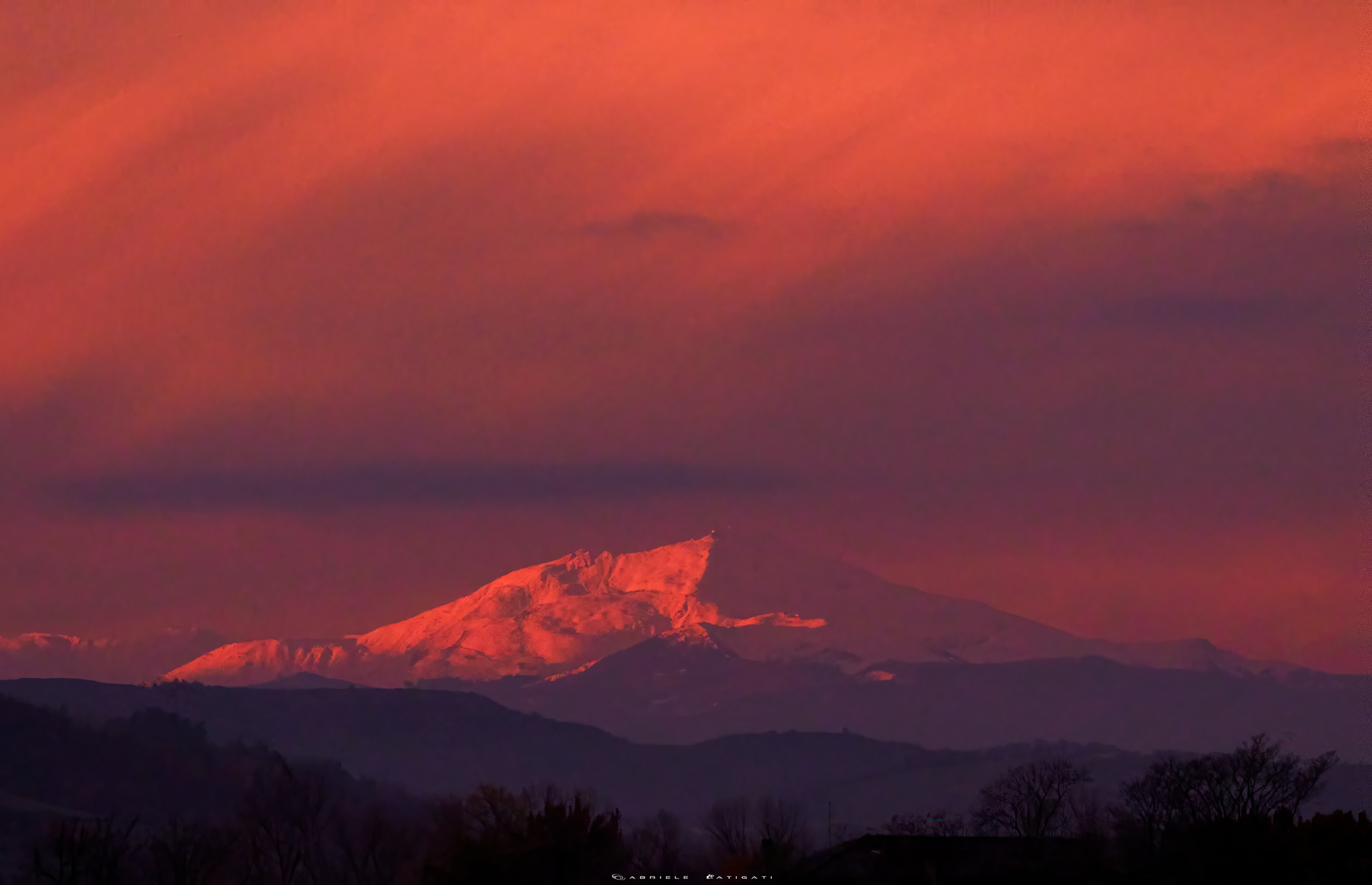 Mount Cimone at dawn...
