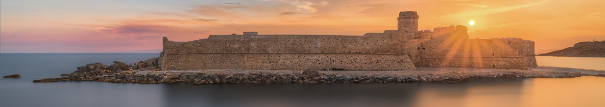 The Aragonese fortress at sunset...