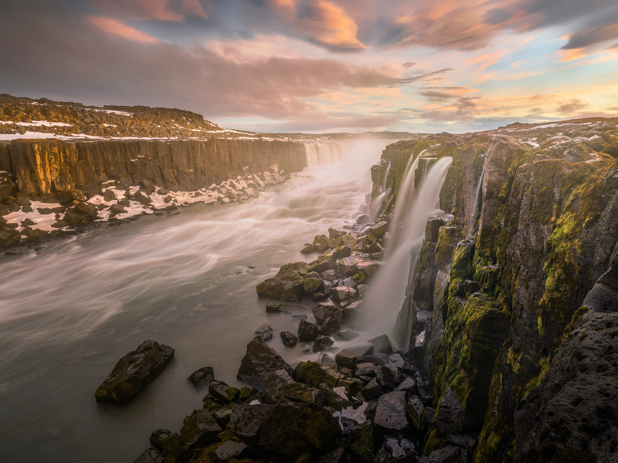 Selfoss, the spectacular waterfall in the north of Iceland...